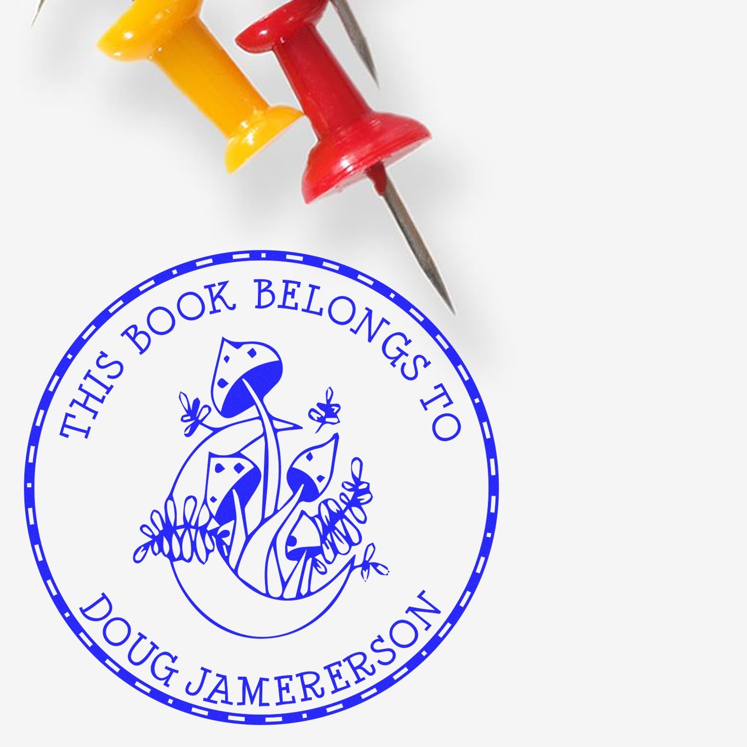 Mana Morel Mushroom Self-Inking Customized From The Home Library Of Stamp - Engineer Seal Stamps