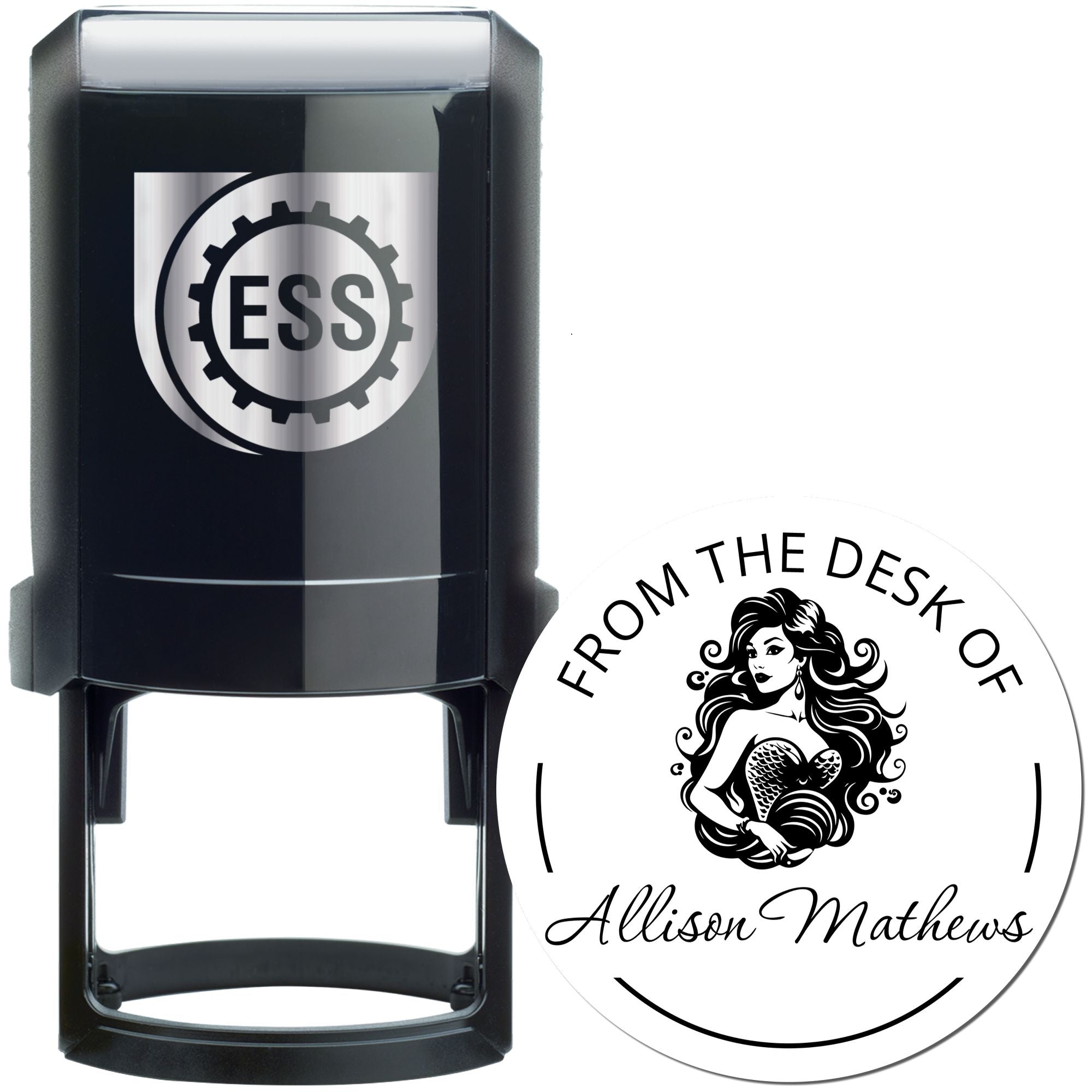 Lorelei Tidemist Mythical Mermaid Self-Inking Customized Name For Library Stamp