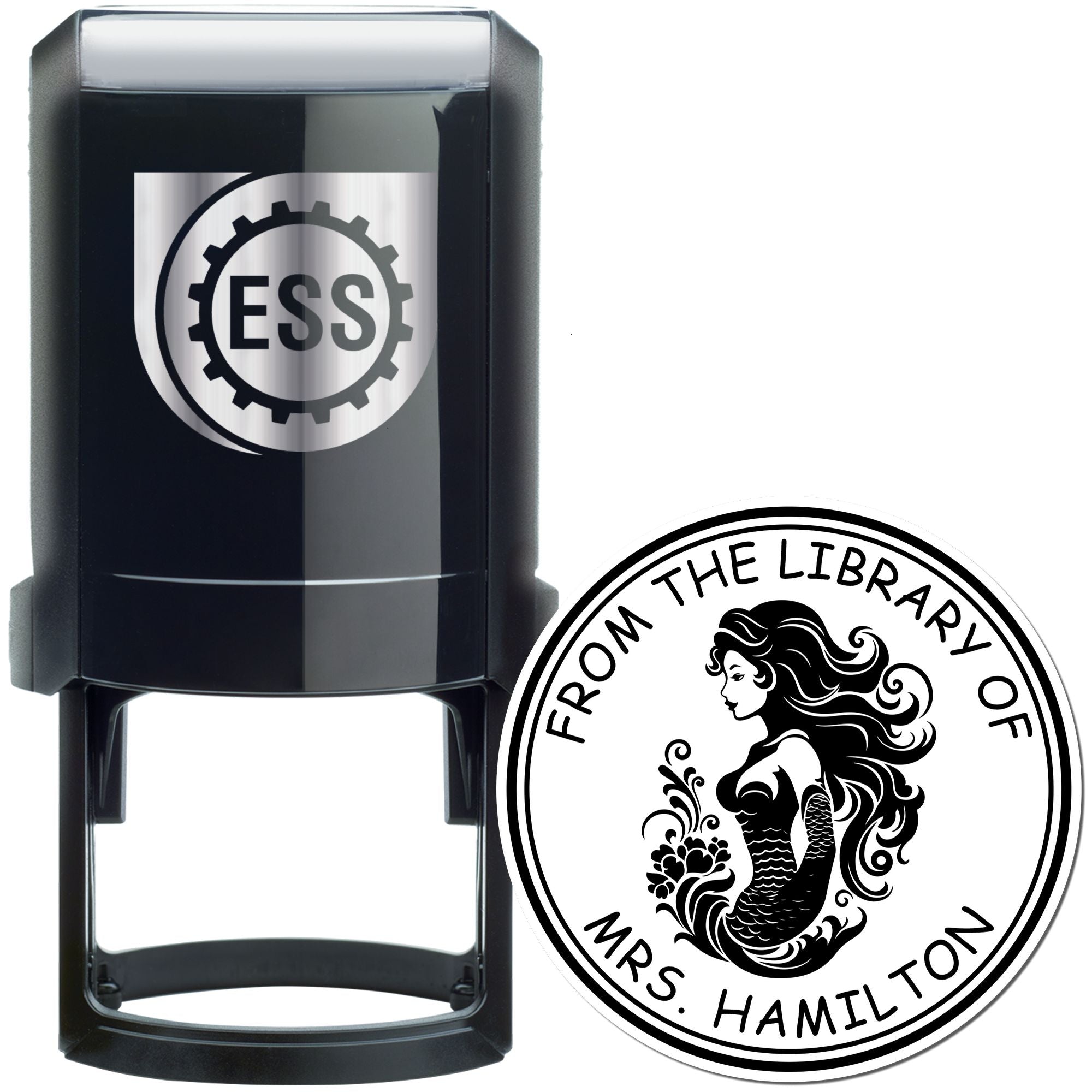 Oceana Seaglimmer Mermaid Self-Inking Customized Library Collection Stamp - Engineer Seal Stamps