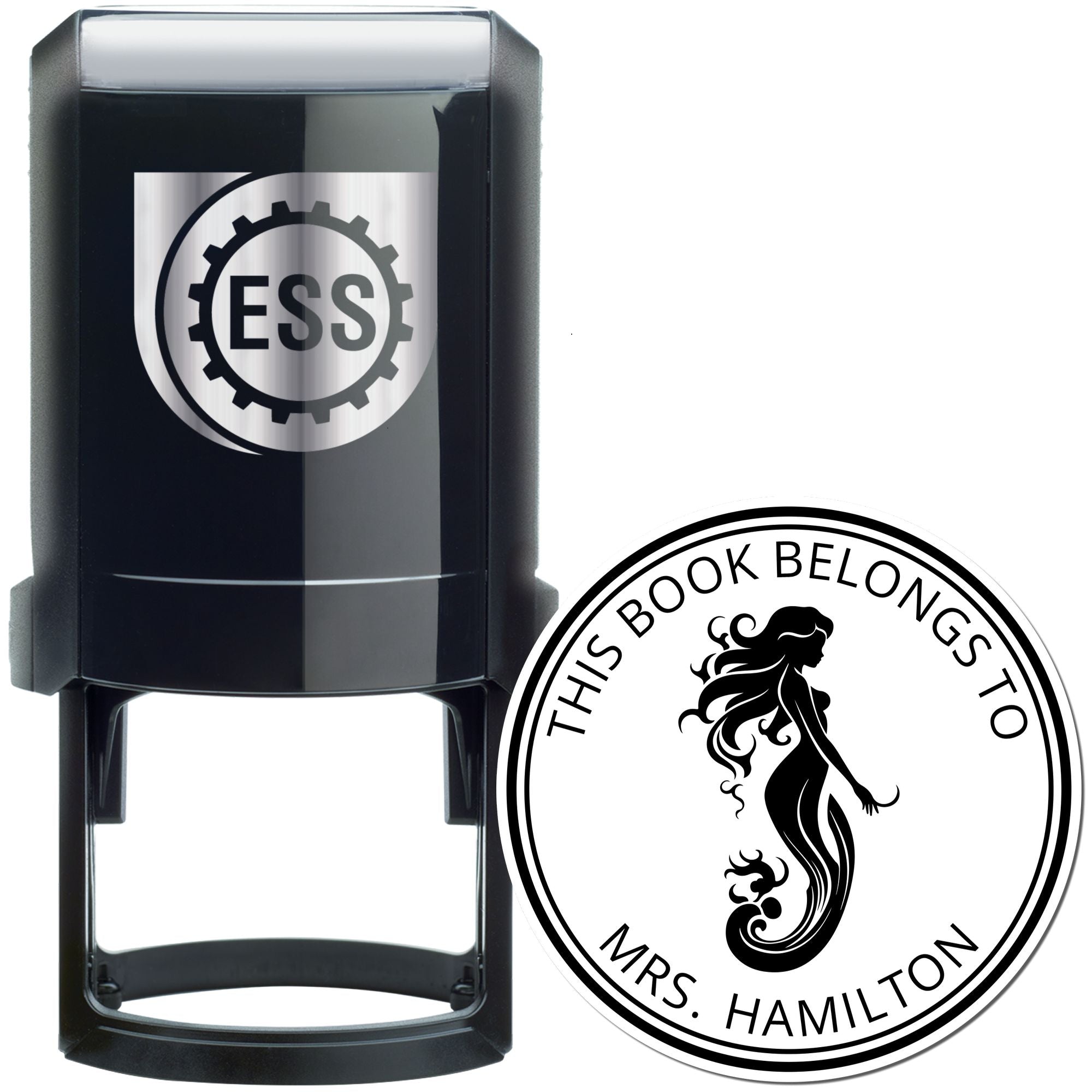 Sirena Whirlpool Mermaid Self-Inking Customized Belongs To The Library Of Stamp