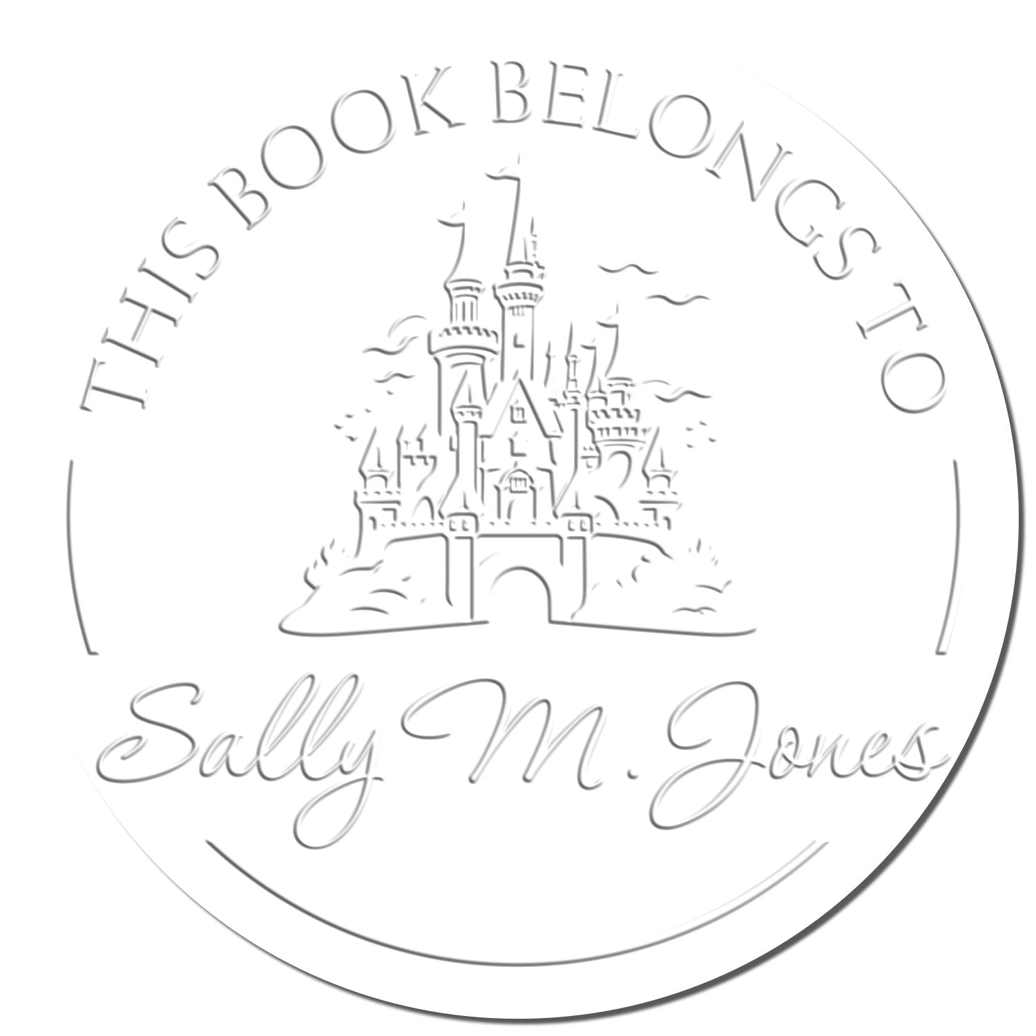 Eagle's Nest Castle Handheld Personalized Library Ownership Embosser - Engineer Seal Stamps