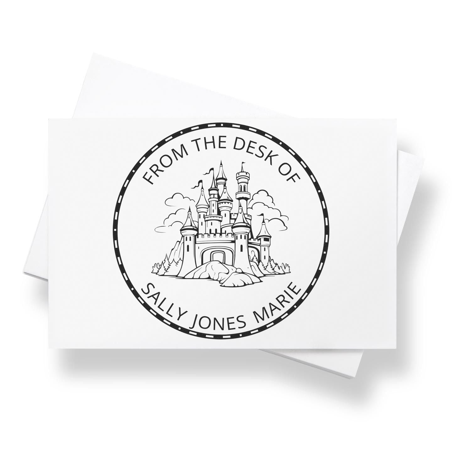 Slim Pre-Inked Stonegate Citadel Castle Name For Books Stamp