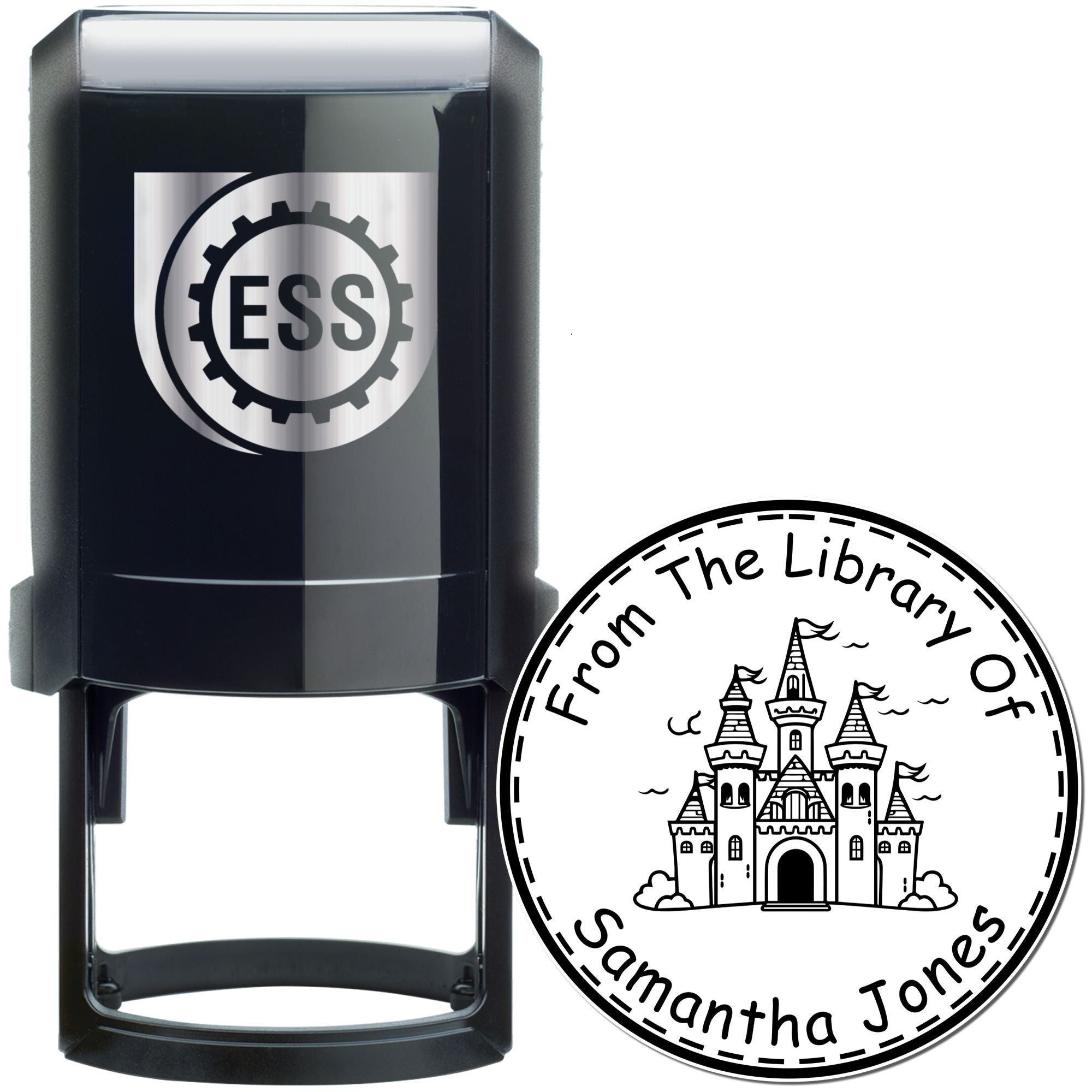 Ironclad Bastion Castle Self-Inking Customized Library Book Belongs To Stamp - Engineer Seal Stamps