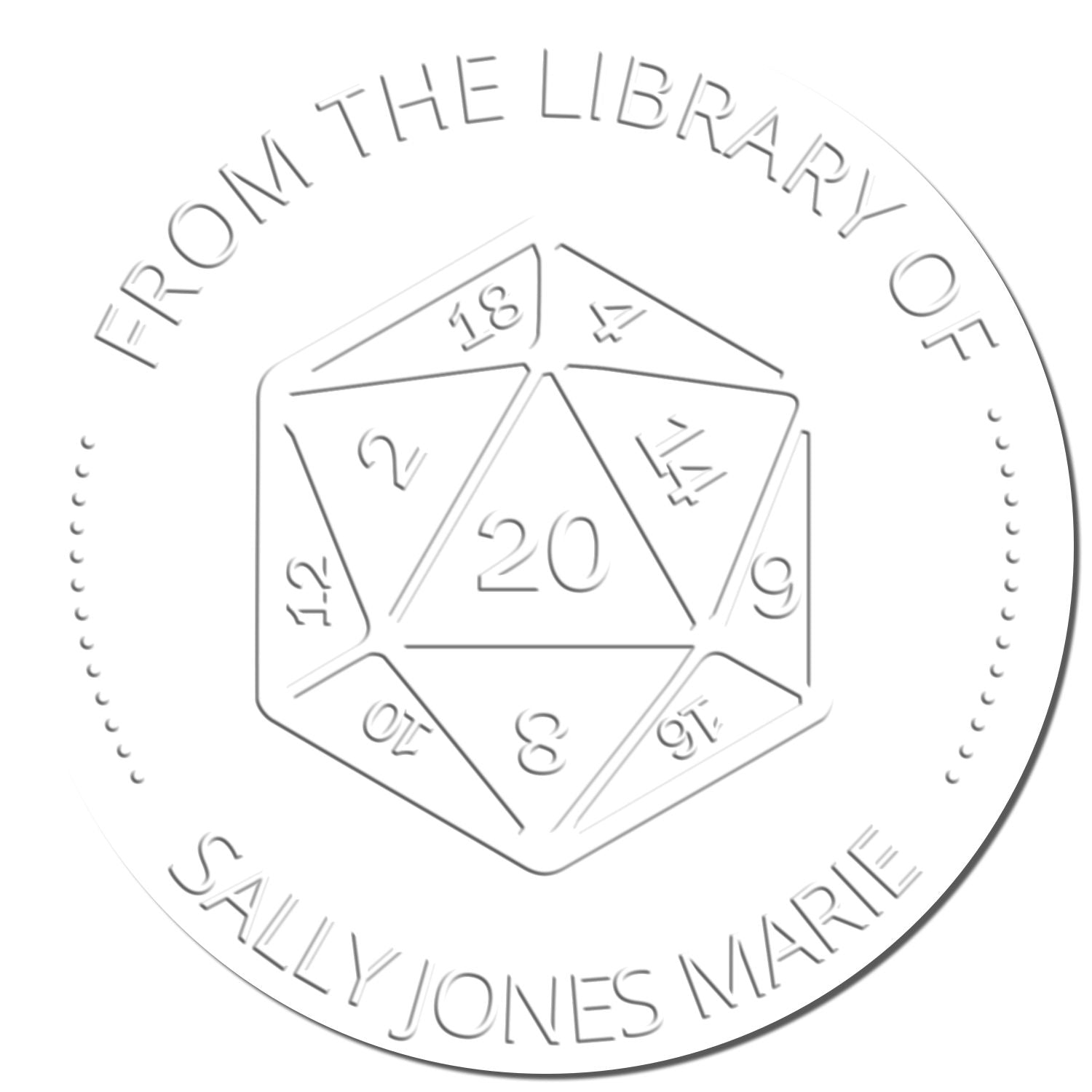 Soft Cloak of Shadows Gamer Custom-Made Ex Libris Embosser