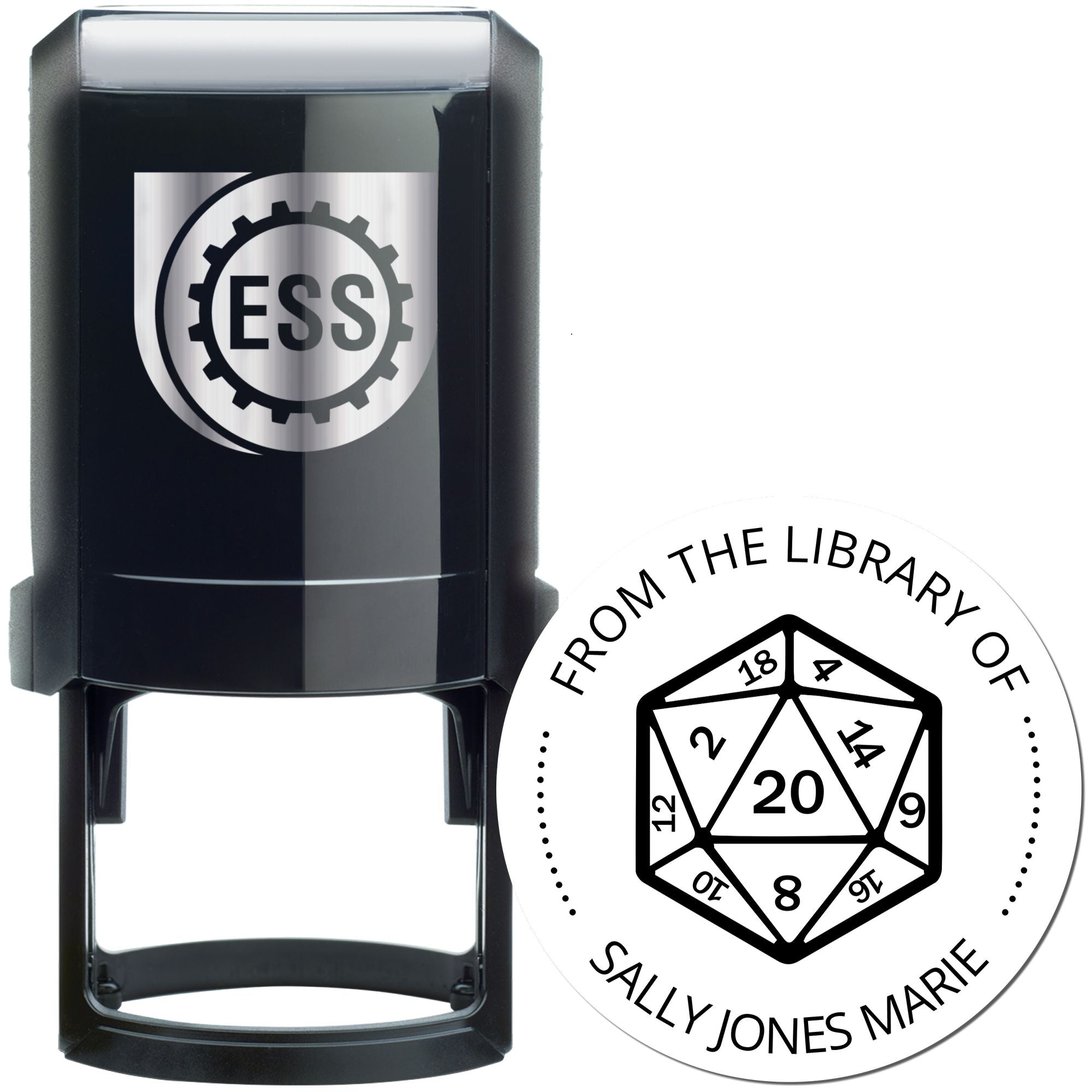 Cloak of Shadows Gamer Self-Inking Custom-Made Ex Libris Bookplate Stamp - Engineer Seal Stamps