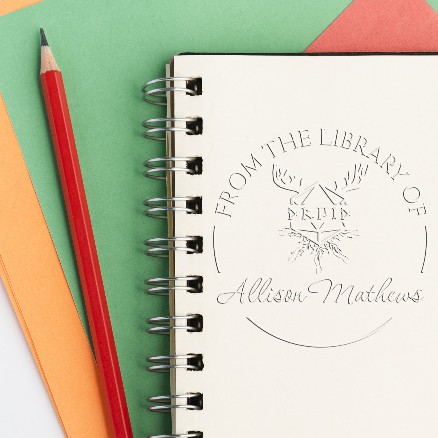 Helm of Telepathy Gamer Desk Custom-Made Ex Libris Design Embossing Seal - Engineer Seal Stamps