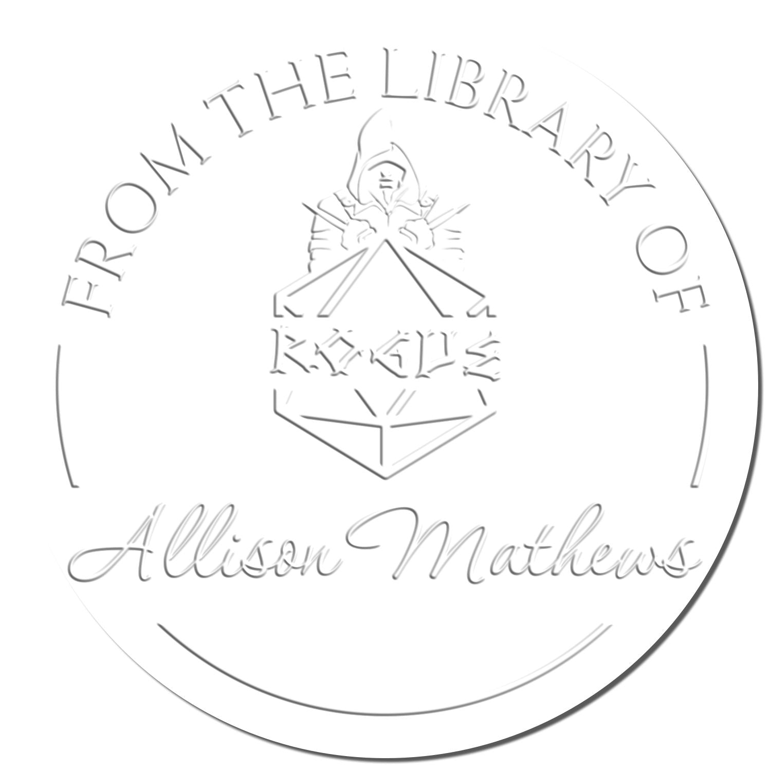 Soft Chalice of the Gods Gamer Custom-Made Ex Libris Library Embosser