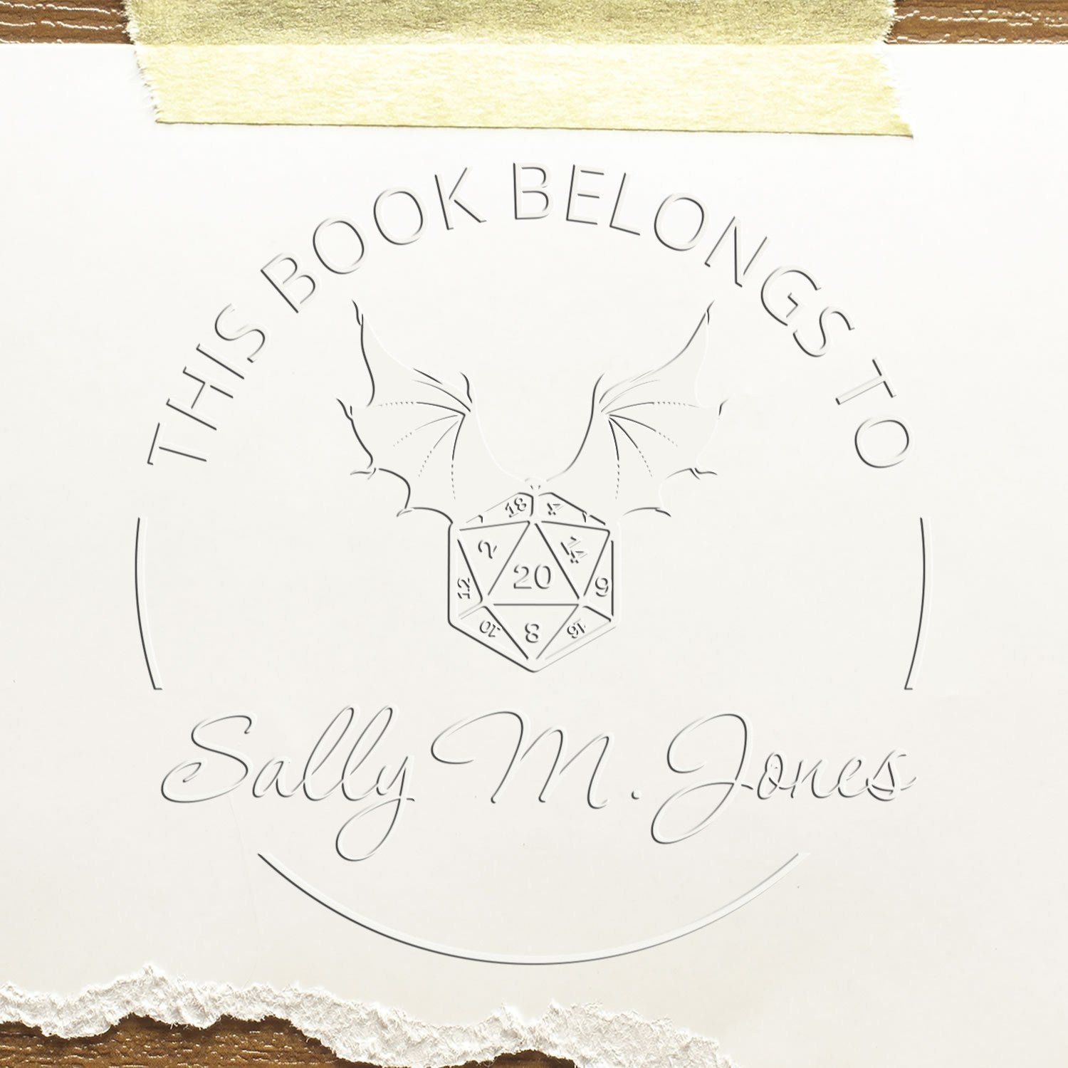 Gem of Seeing Gamer Desk Custom-Made Name For Library Embossing Seal - Engineer Seal Stamps