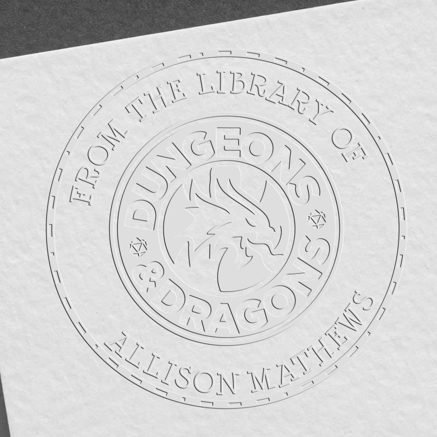 Soft Horn of Valhalla Gamer Custom-Made Book Embossing Seal
