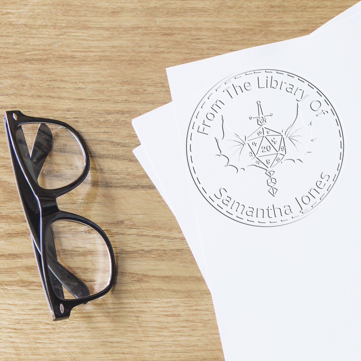 Lantern of Revealing Gamer Hybrid Customized Book Branding Embossing Seal - Engineer Seal Stamps