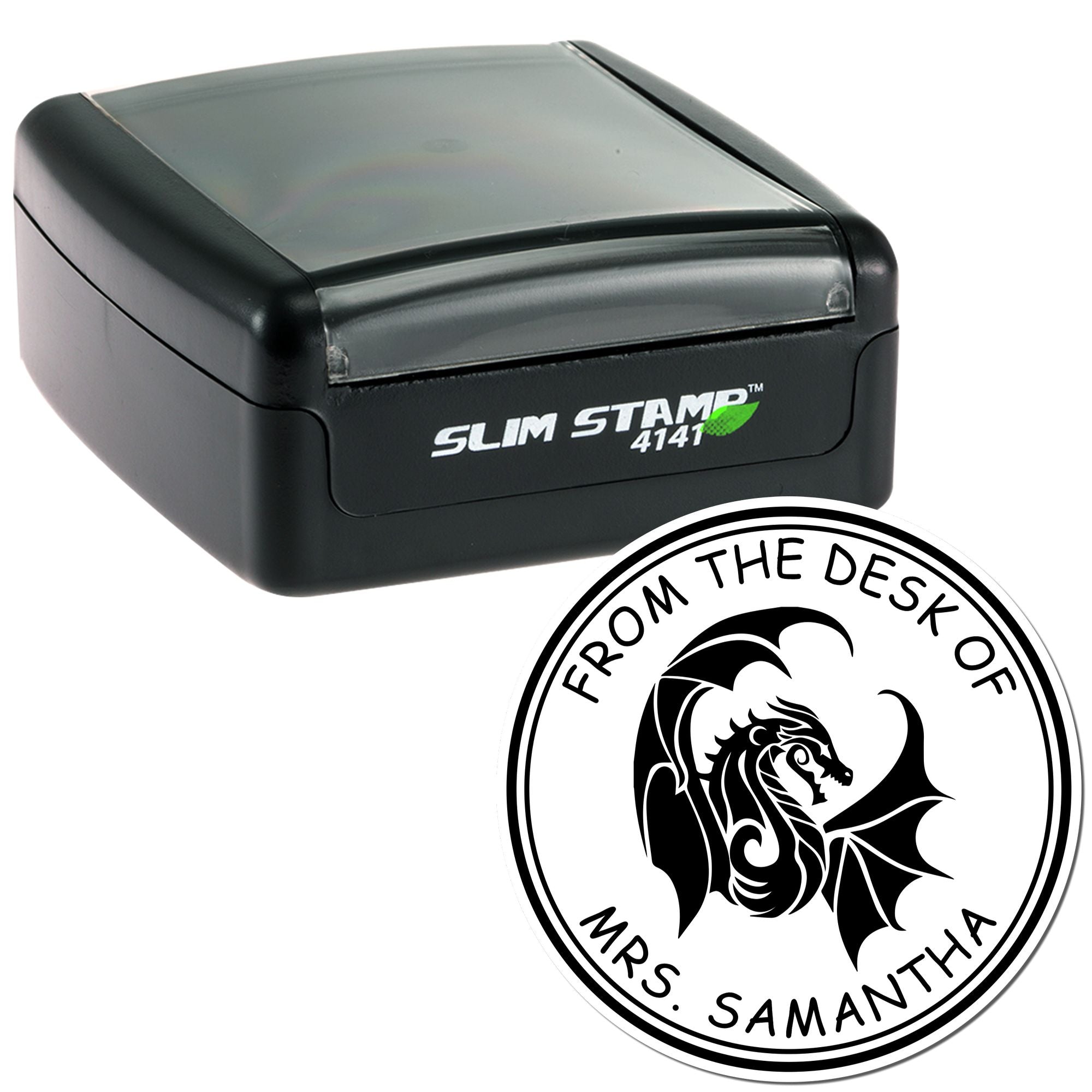 Slim Pre-Inked Mantle of Spell Resistance Gamer Home Library Stamp