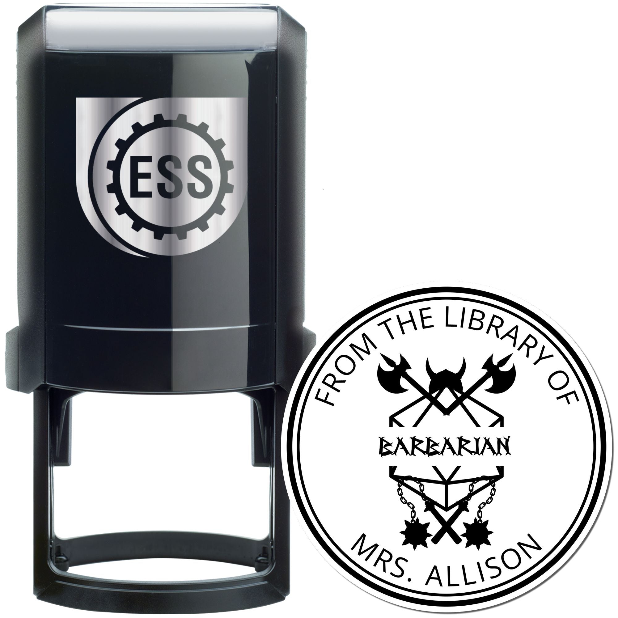 Necklace of Fireballs Gamer Self-Inking Custom-Made Book Signature Stamp