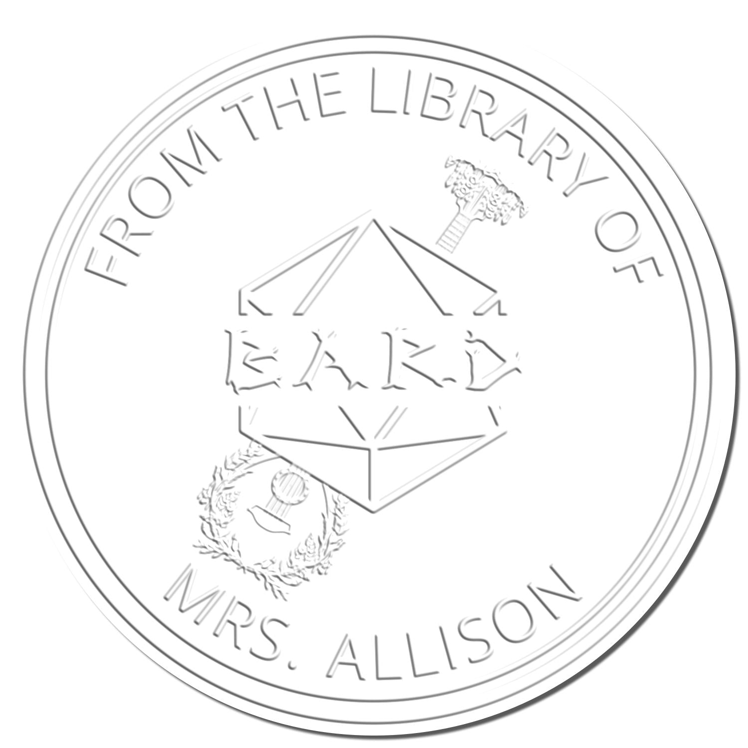 Pearl of Power Gamer Handheld Personalized Book Plate Seal
