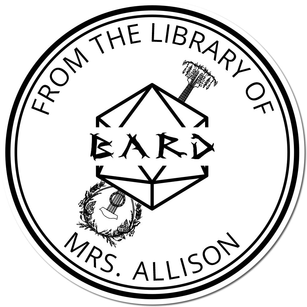 Pearl of Power Gamer Pre-Inked Customizable Library Stamp
