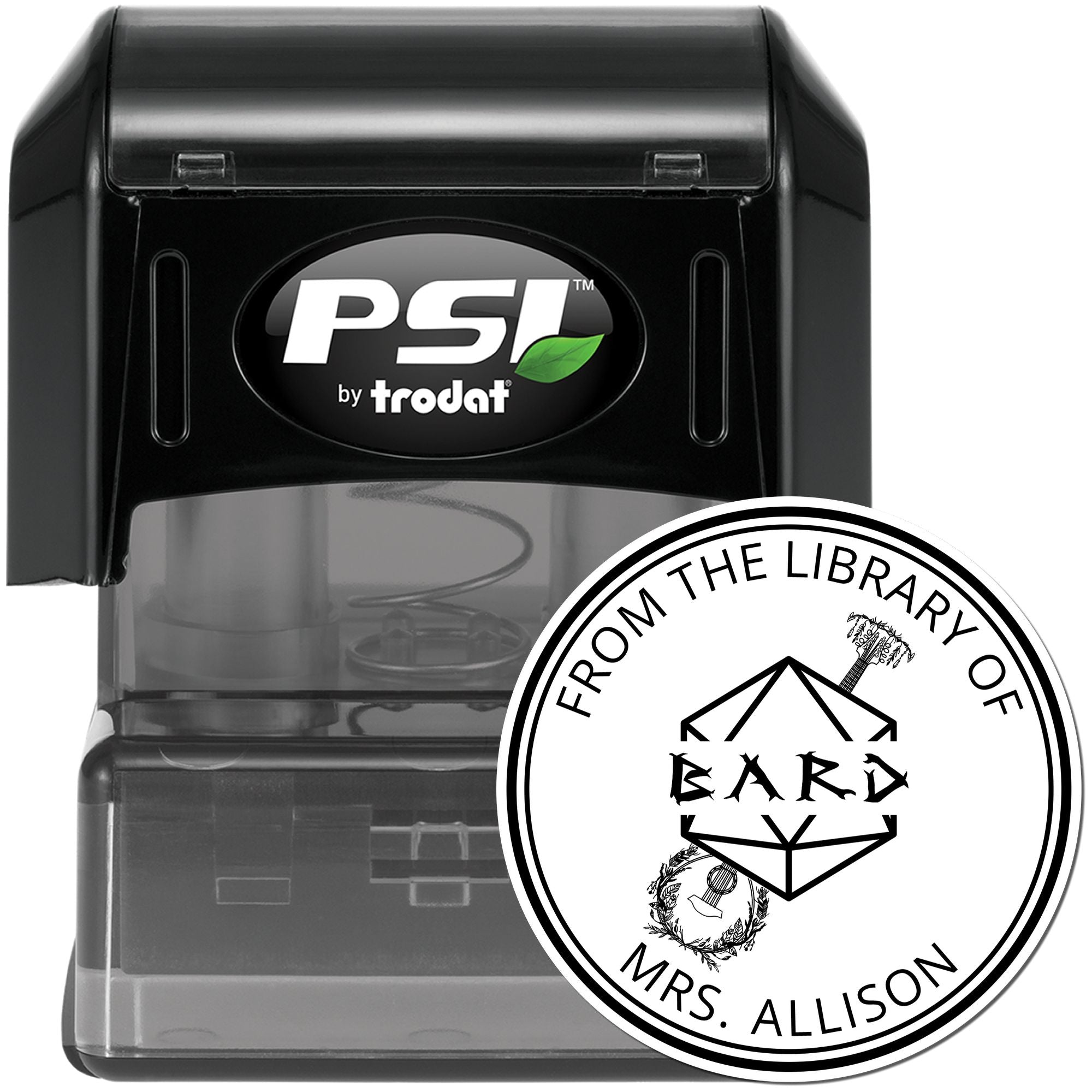 Pearl of Power Gamer Pre-Inked Customizable Library Stamp