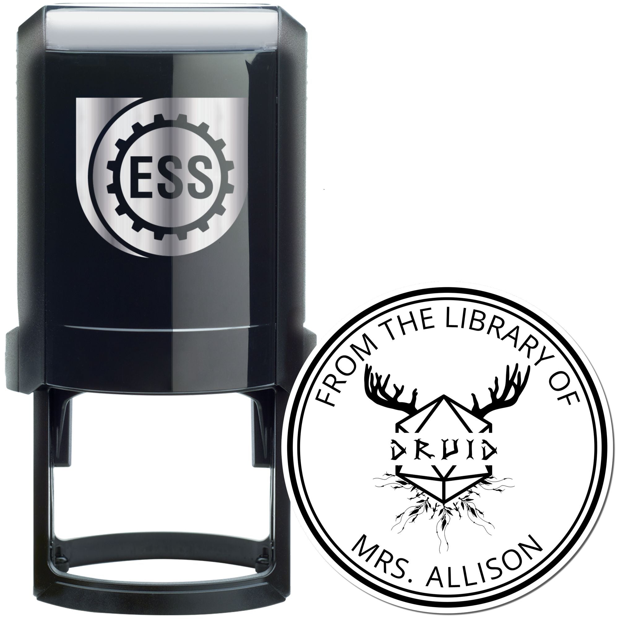 Ring of Regeneration Gamer Self-Inking Custom-Made Book Logo Stamp