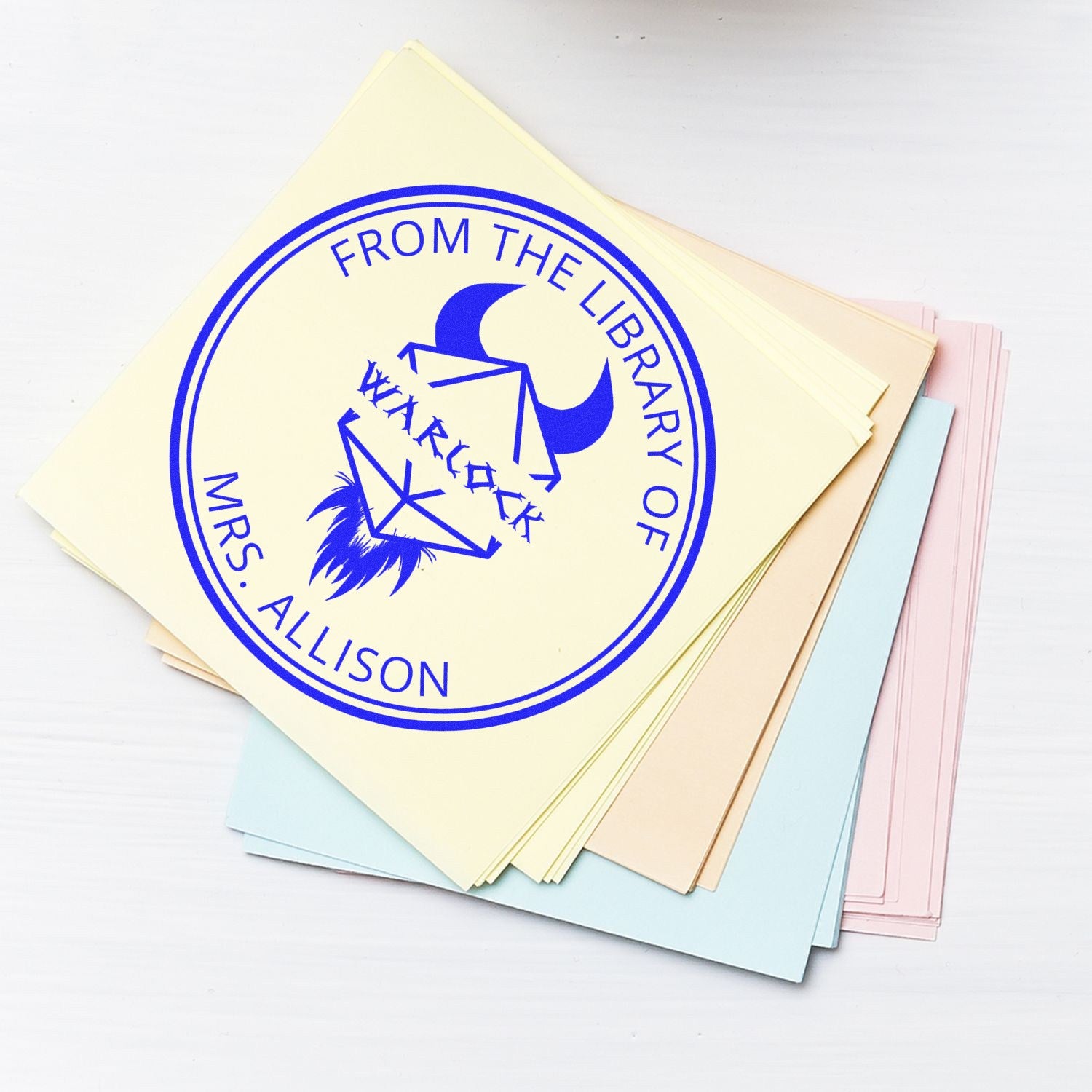 Ioun Stone of Insight Gamer Self-Inking Custom-Made Bookplate Design Stamp