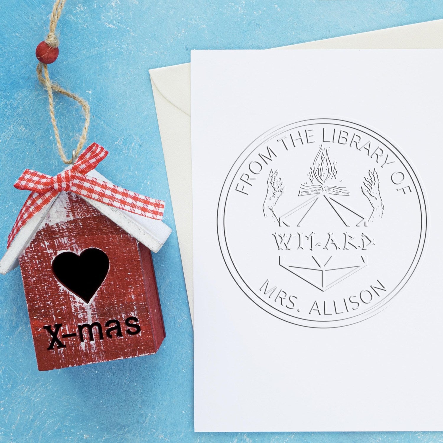 Javelin of Lightning Gamer Hybrid Customized Bookplate Design Embosser - Engineer Seal Stamps