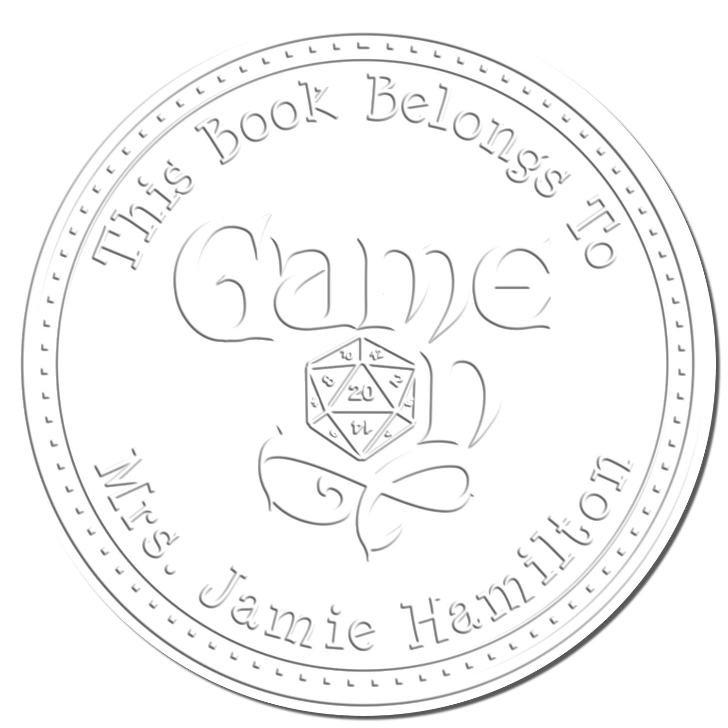Soft Lyre of Building Gamer Custom-Made Book Lover Embossing Seal