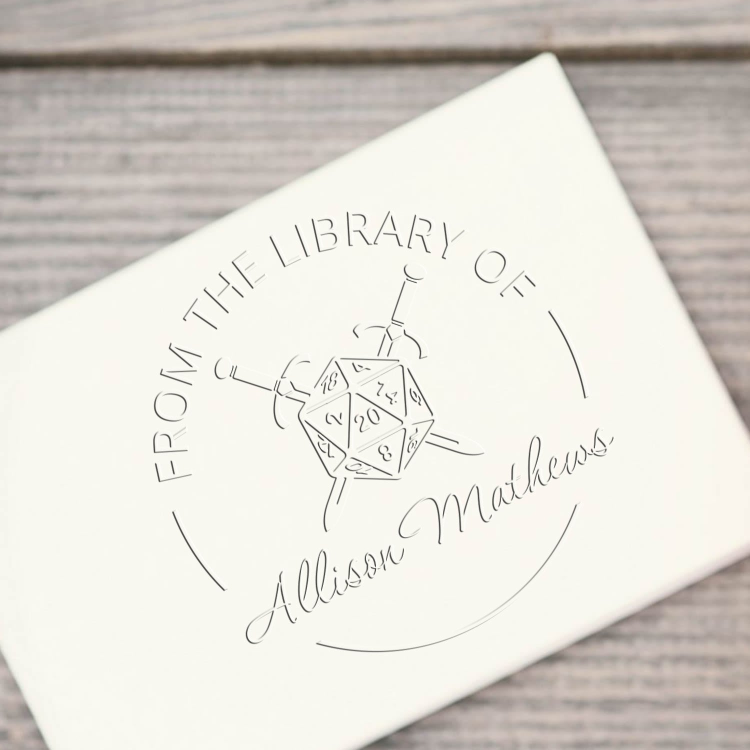 Oathbow Gamer Desk Custom-Made Book Lover Gift Embosser - Engineer Seal Stamps