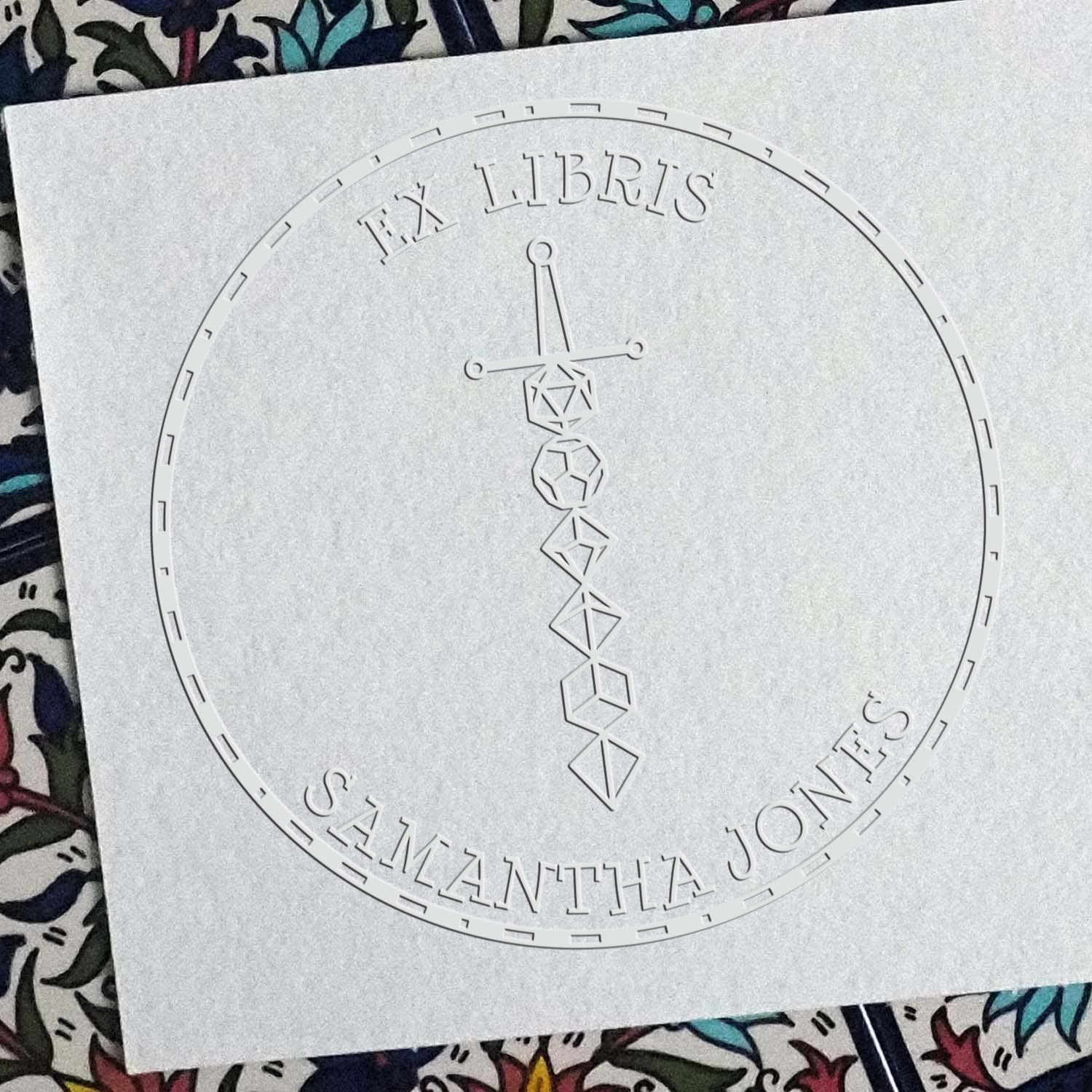 Potion of Giant Strength Gamer Hybrid Customized Bookplate Label Embossing Seal - Engineer Seal Stamps