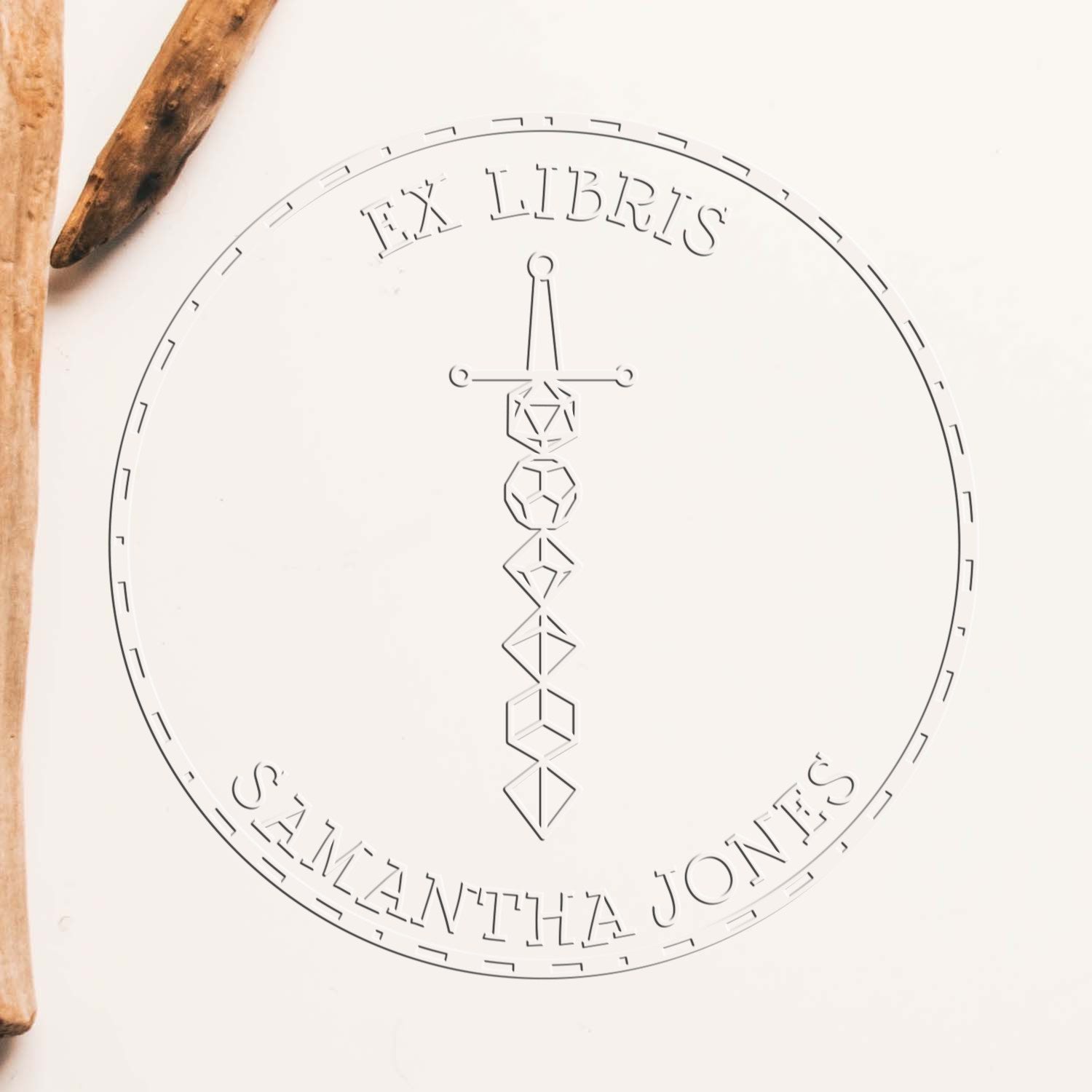 Potion of Giant Strength Gamer Handheld Personalized Book Library Seal