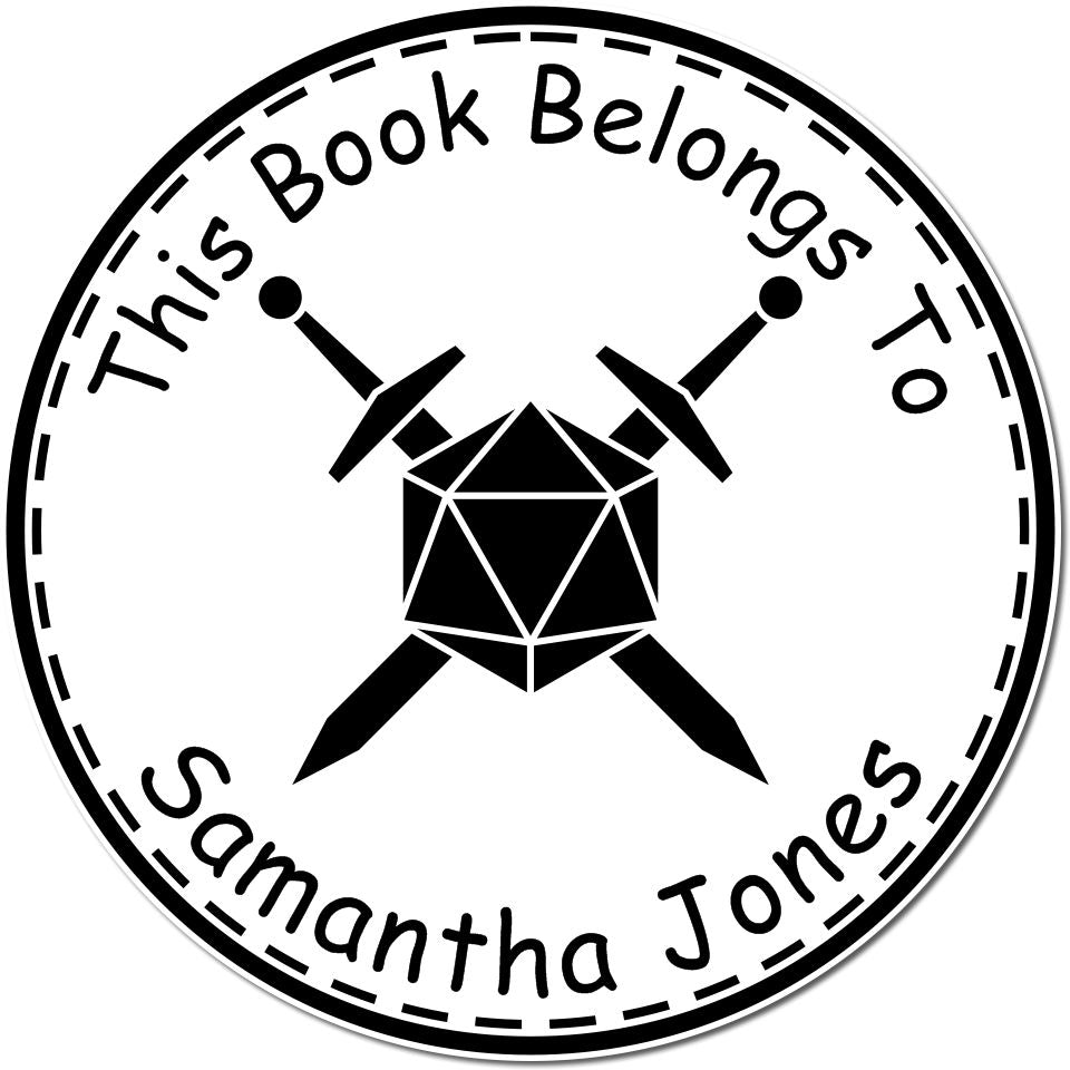Slippers of Spider Climbing Game Player Pre-Inked Customizable Book Identity Stamp