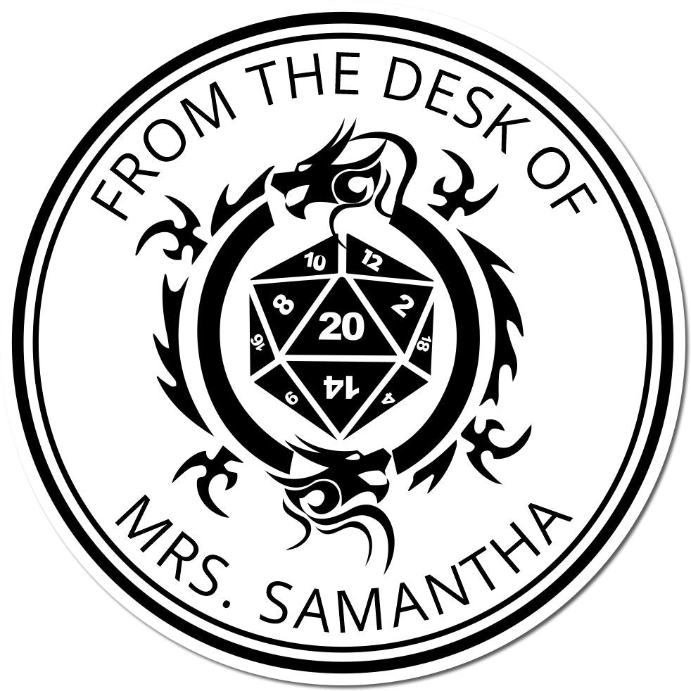 Slim Pre-Inked Talisman of Pure Good Game Player Custom Book Label Stamp