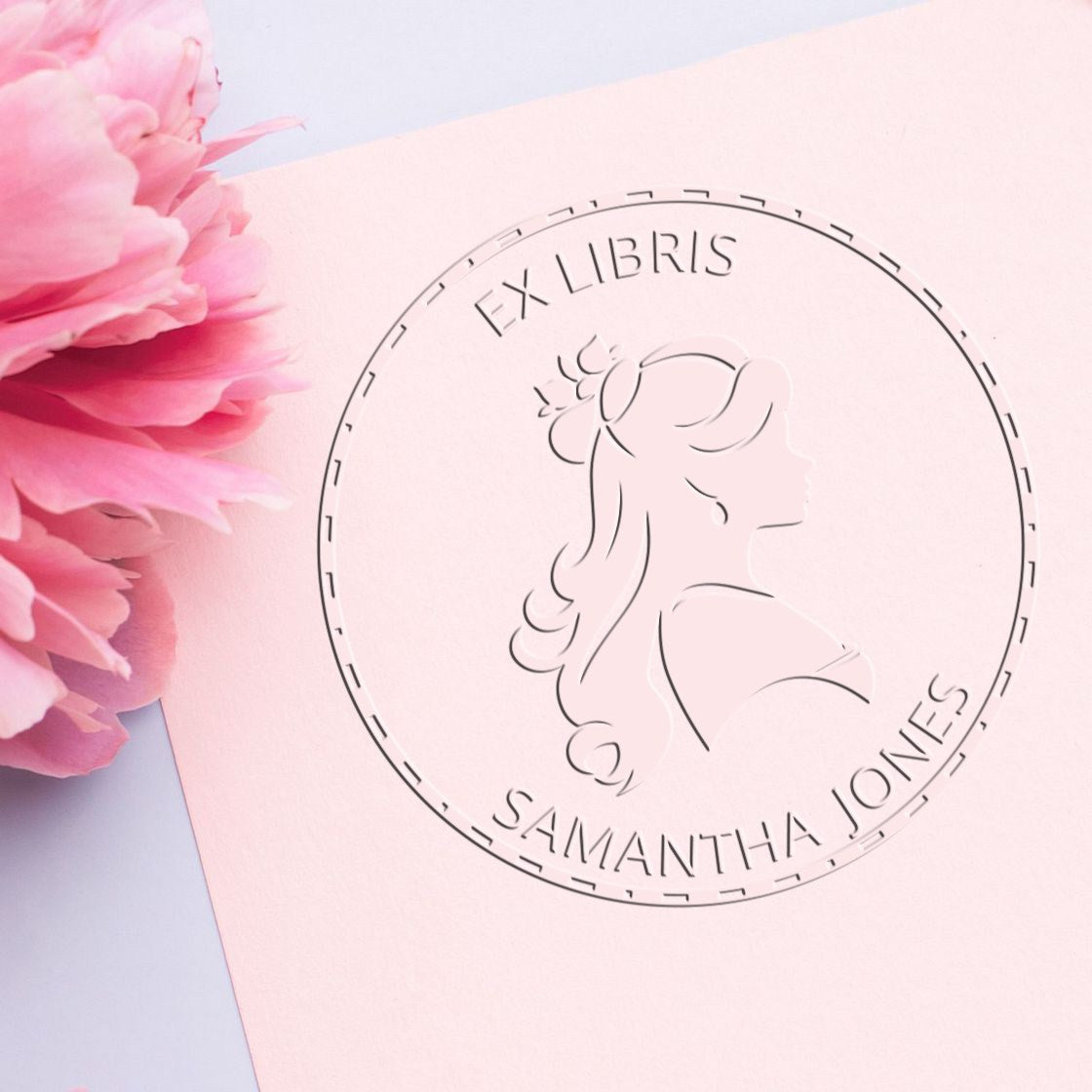 Soft Princess Amelia Custom-Made Bookplate Label Embosser