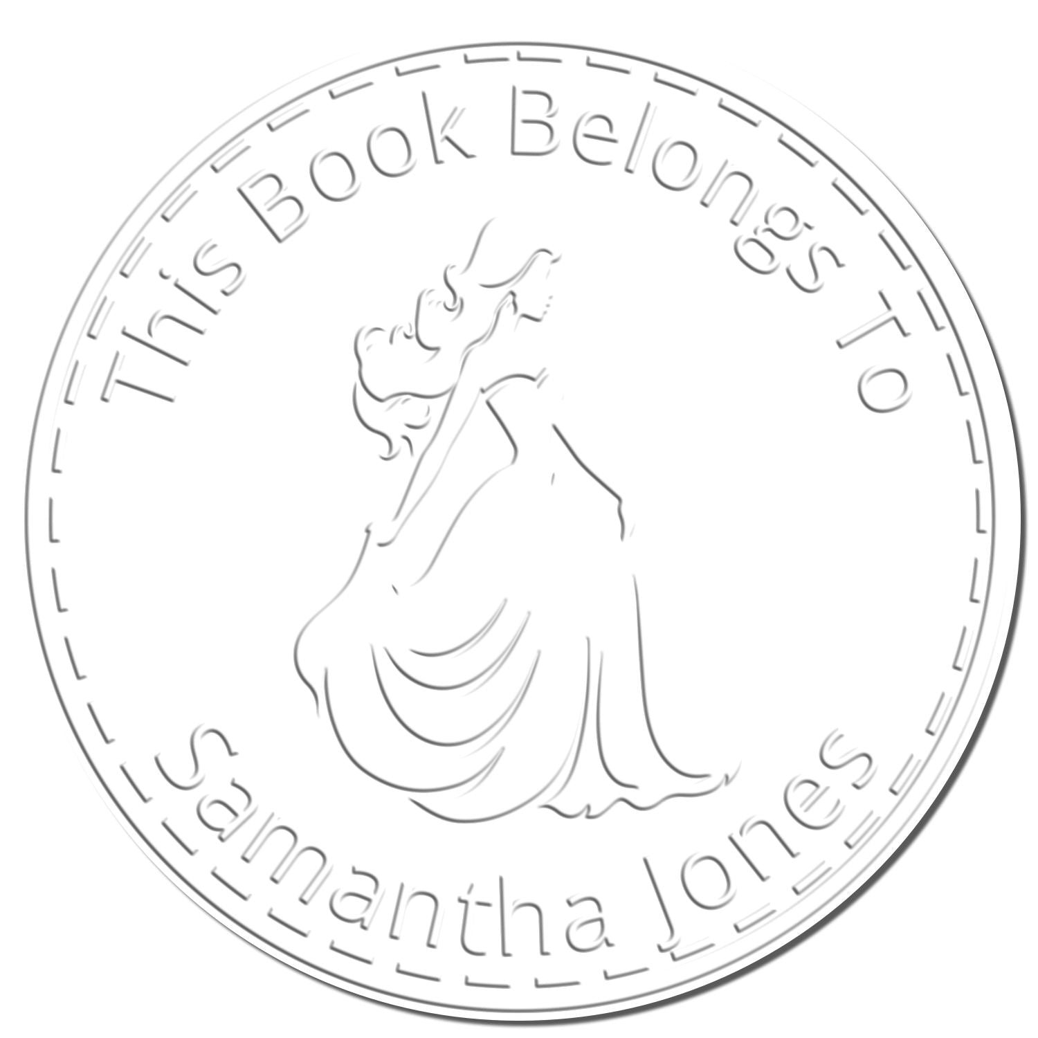 Soft Princess Arabella Custom-Made Bookplate Label Embossing Seal
