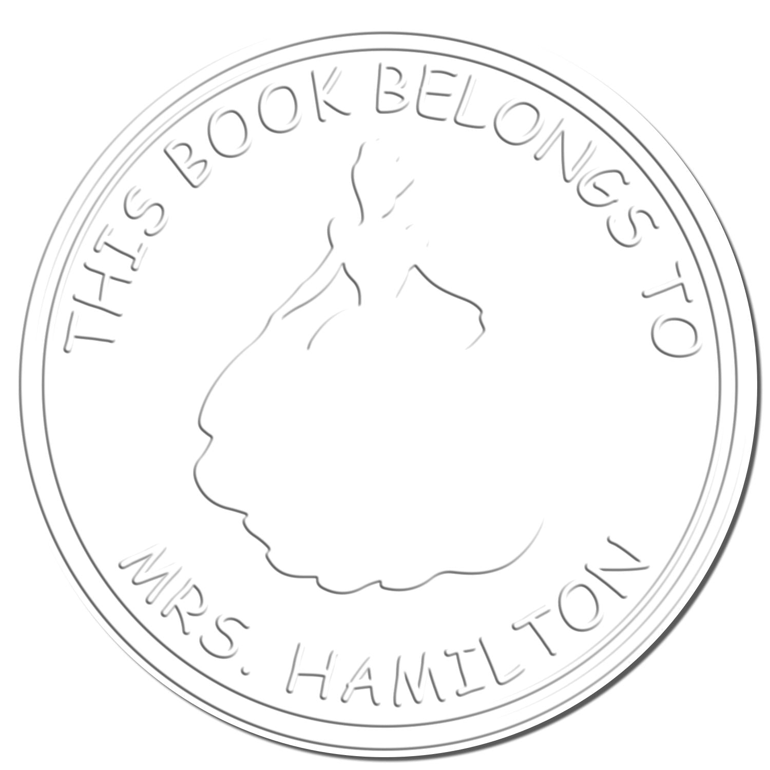 Princess Ariadne Desk Personalizable This Book Belongs To Seal - Engineer Seal Stamps