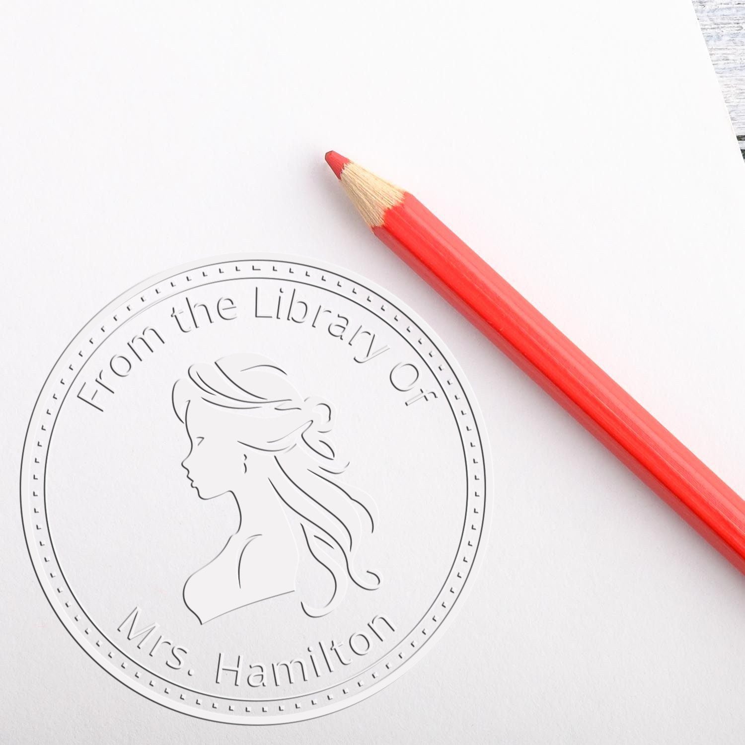 Princess Aurora Desk Personalizable This Book Belongs To Embossing Seal - Engineer Seal Stamps