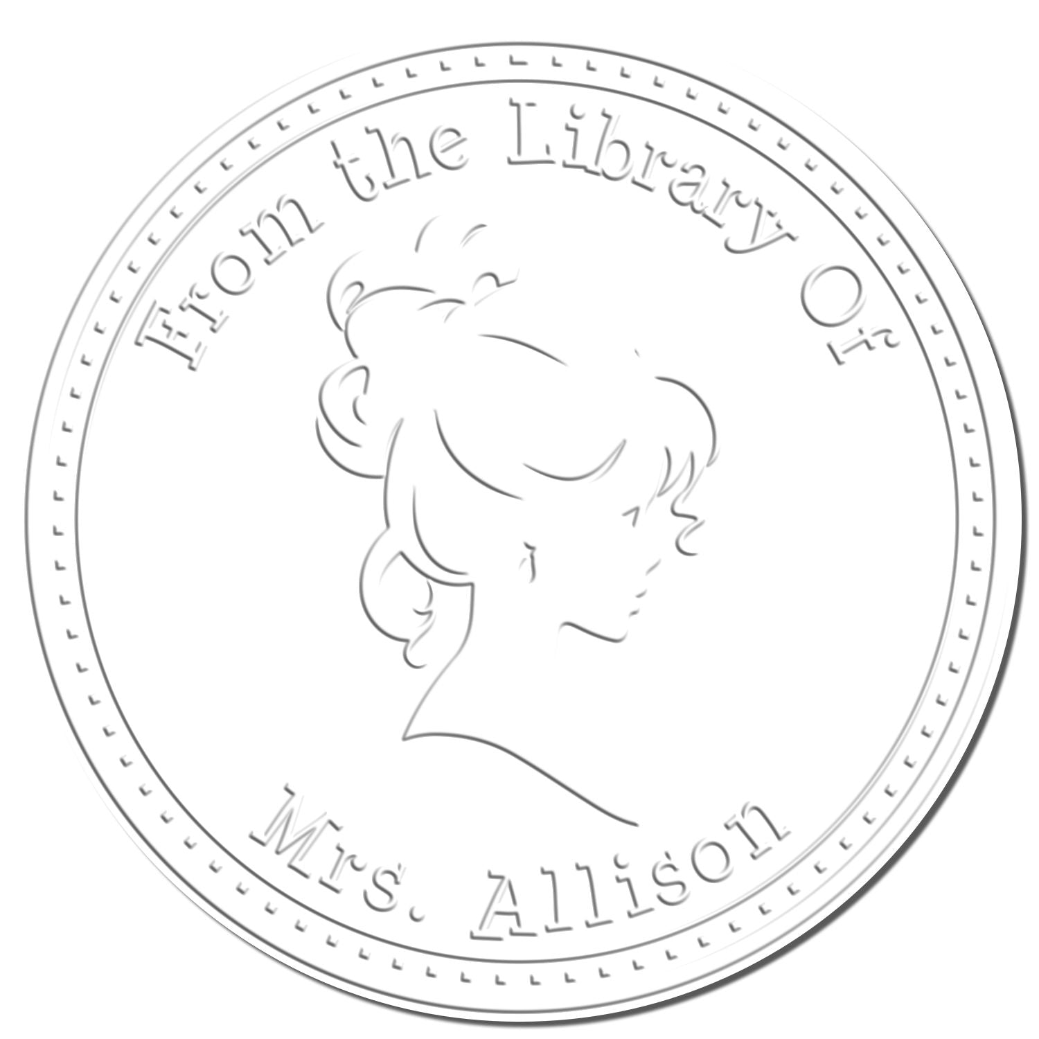 Soft Princess Beatrice Custom-Made Bookplate Sticker Embossing Seal