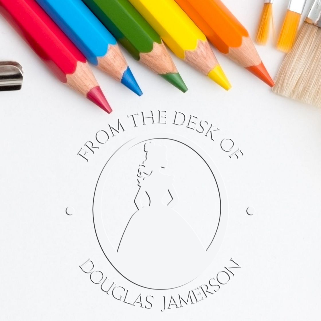 Princess Calliope Hybrid Customized Ex Libris Embossing Seal - Engineer Seal Stamps