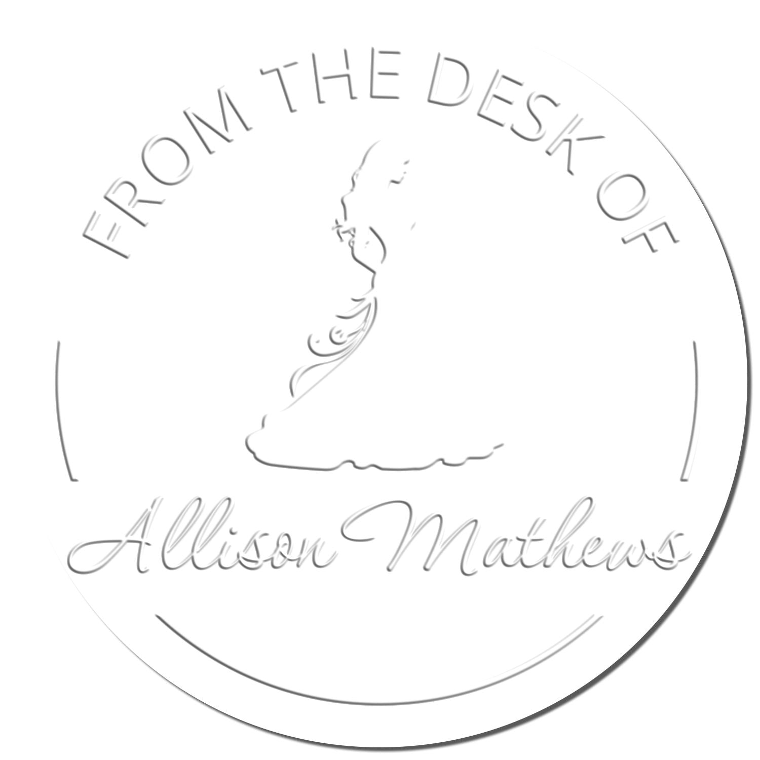 Soft Princess Celeste Custom-Made Bookplate Template Embossing Seal