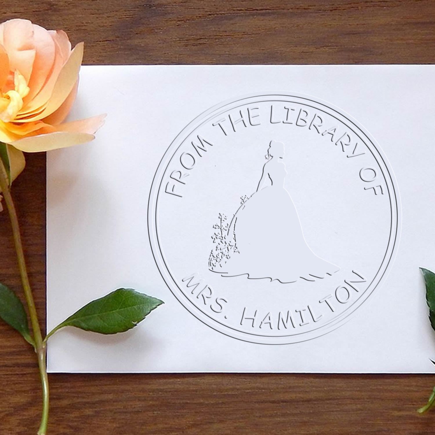 Princess Eleanor Desk Personalizable Book Return Embosser - Engineer Seal Stamps