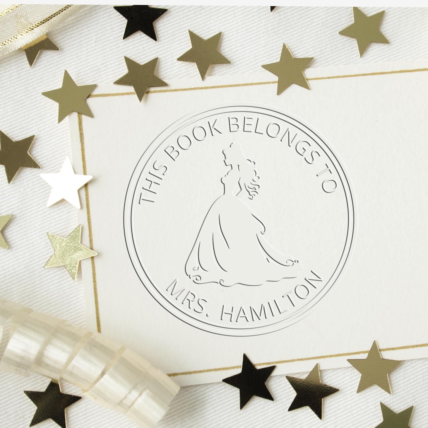 Princess Elizabeth Hybrid Customized Ex Libris Design Embossing Seal - Engineer Seal Stamps