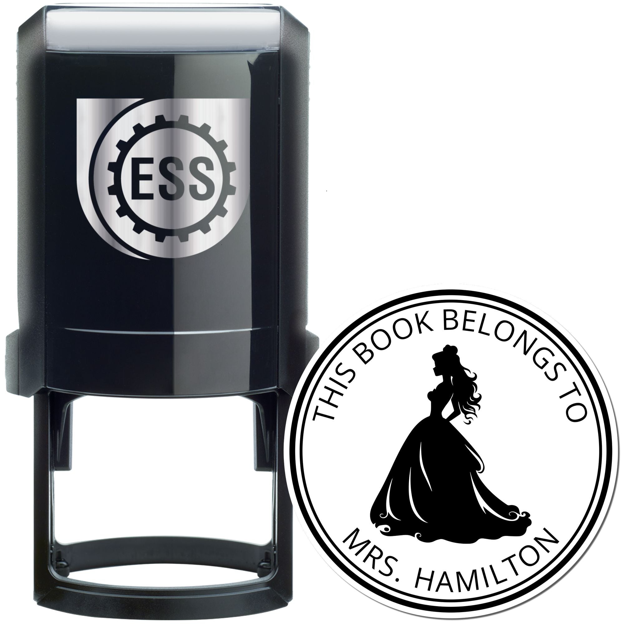 Princess Elizabeth Self-Inking Personalizable Bookplate Template Stamp