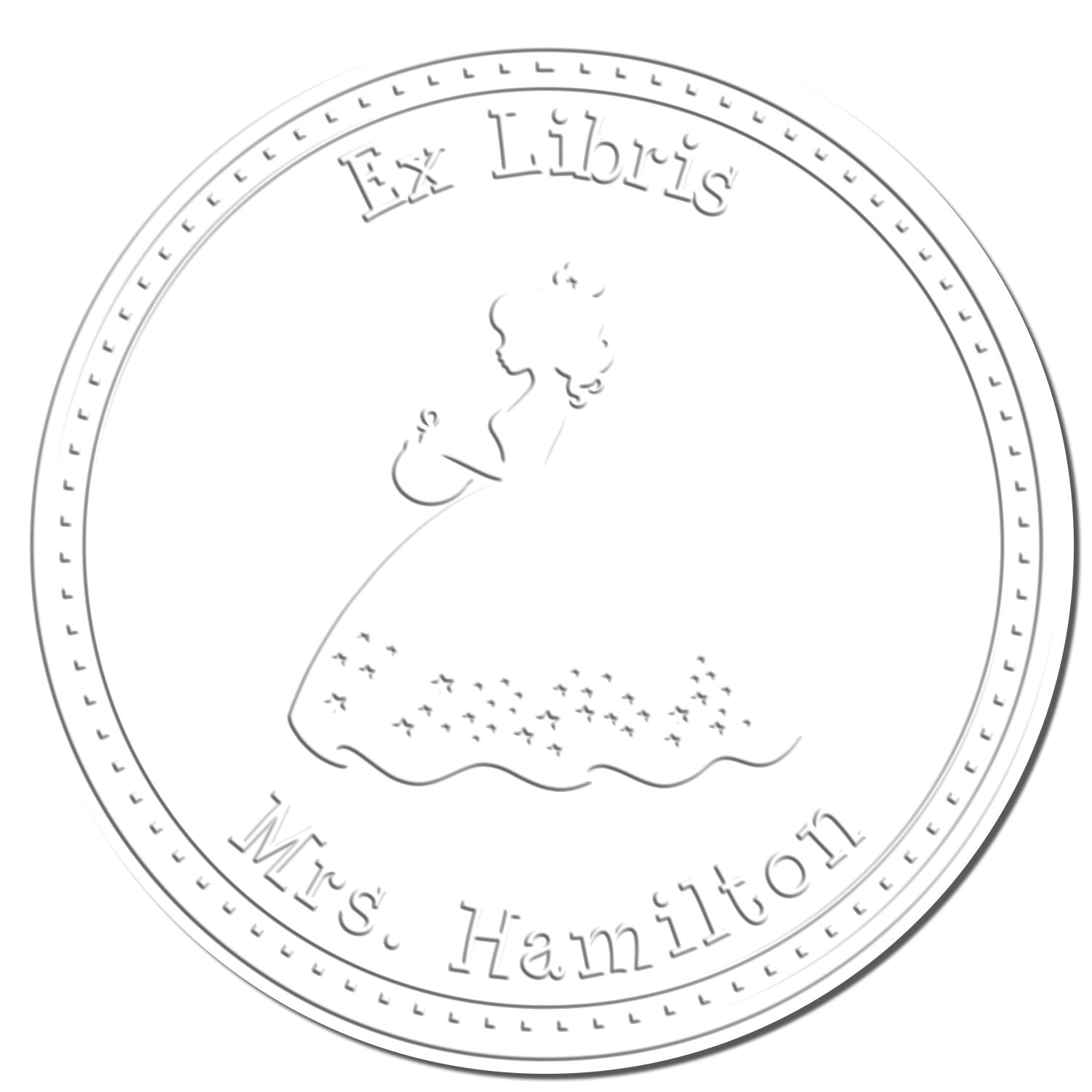 Princess Eloise Handheld Customized Ex Libris Bookplate Embossing Seal