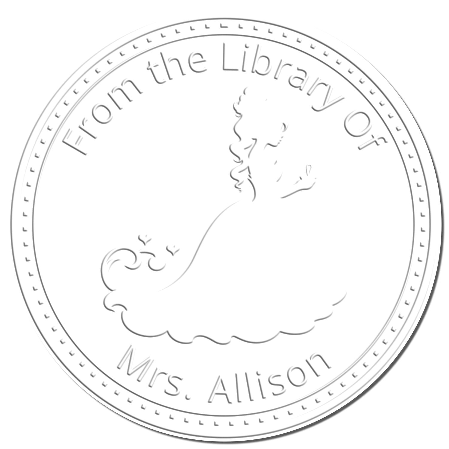 Soft Princess Emilia Custom-Made Bookplate Maker Embossing Seal