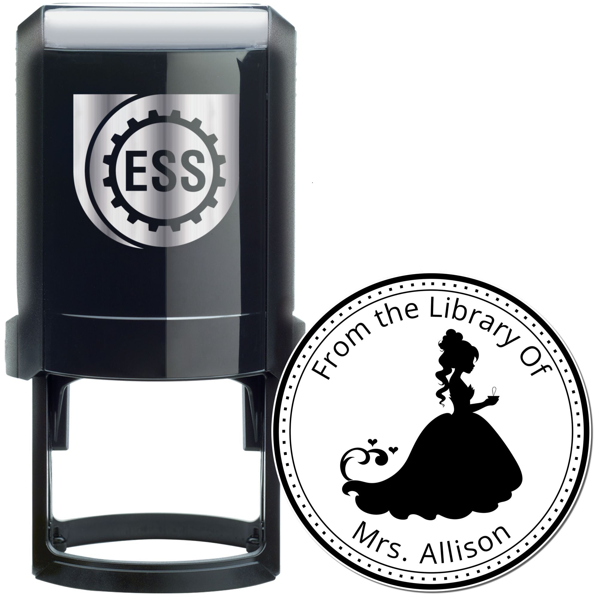 Princess Emilia Self-Inking Personalizable Bookplate Maker Stamp