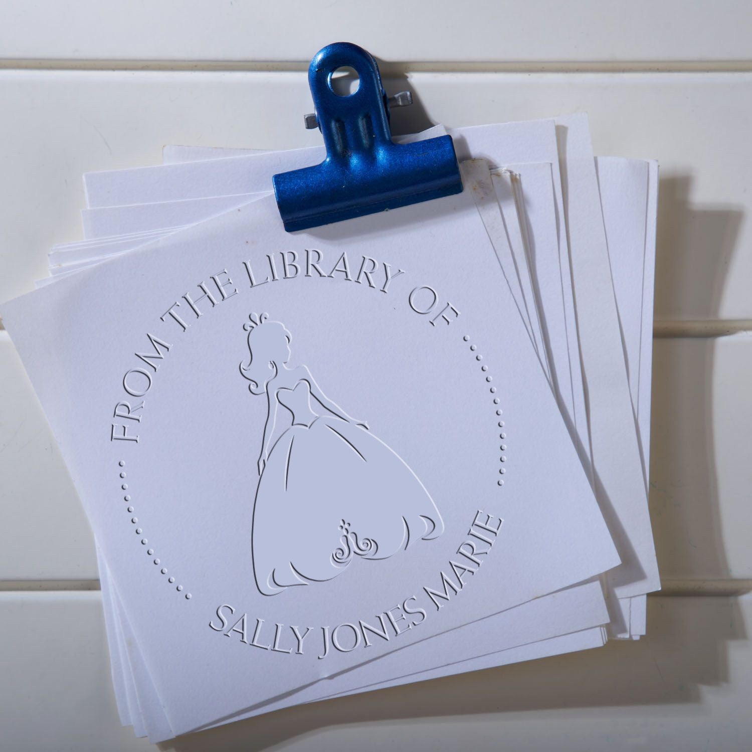 Princess Esmeralda Hybrid Customized Library Bookplate Embossing Seal - Engineer Seal Stamps