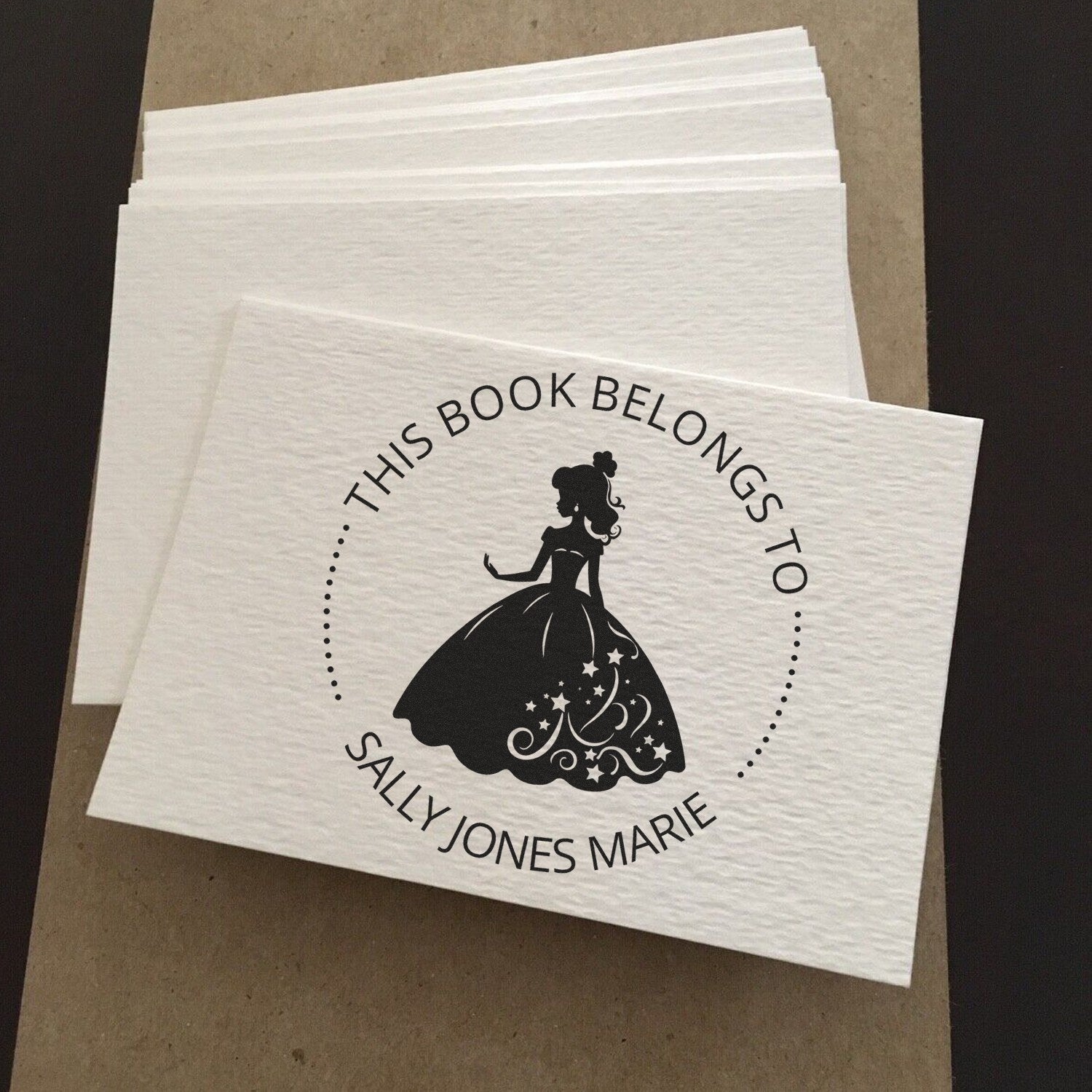 Princess Estelle Self-Inking Personalizable Library Ownership Stamp