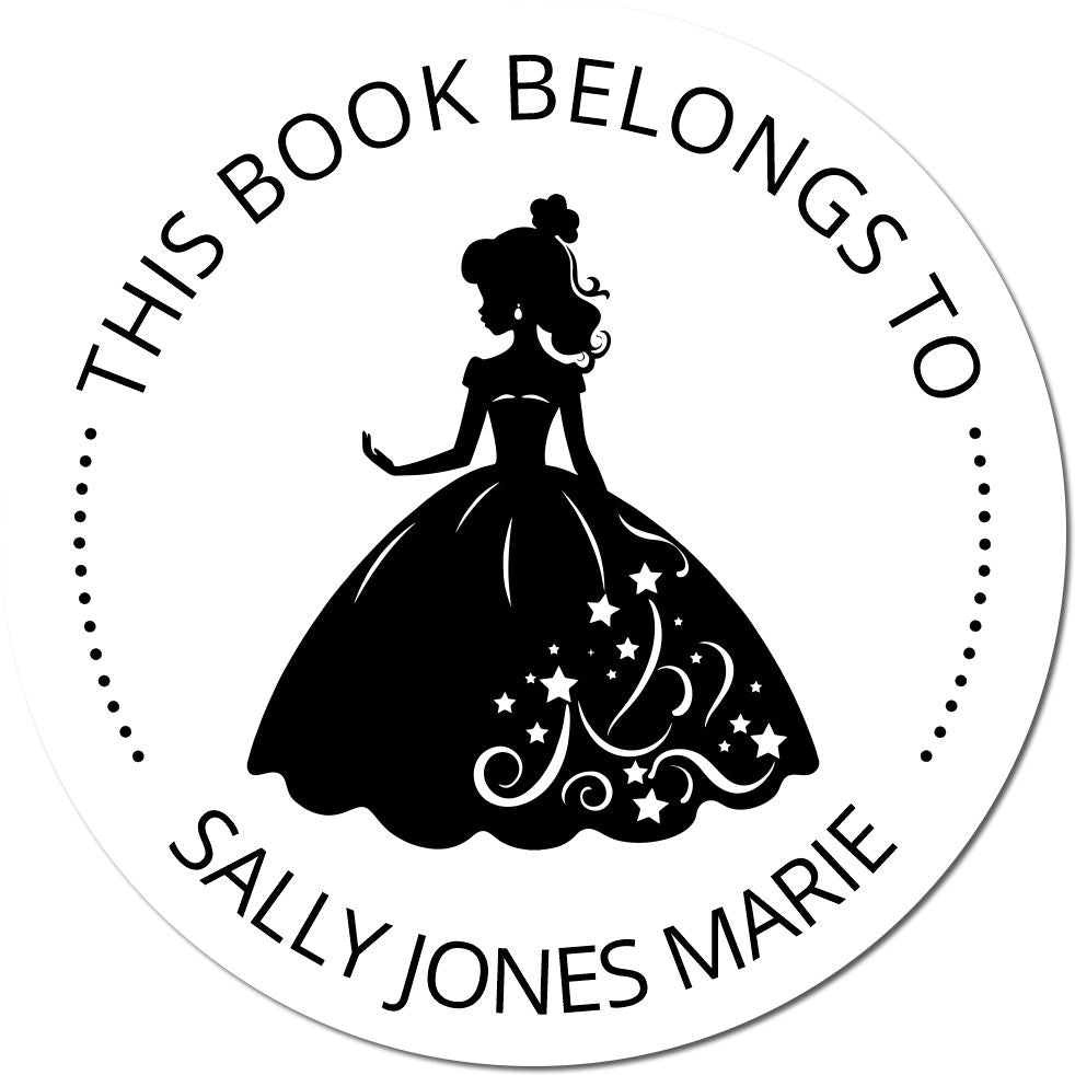 Princess Estelle Self-Inking Personalizable Library Ownership Stamp