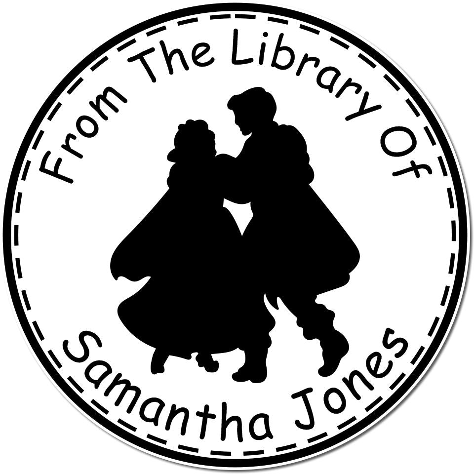 Slim Pre-Inked Princess Freya Personalized Book Label Stamp