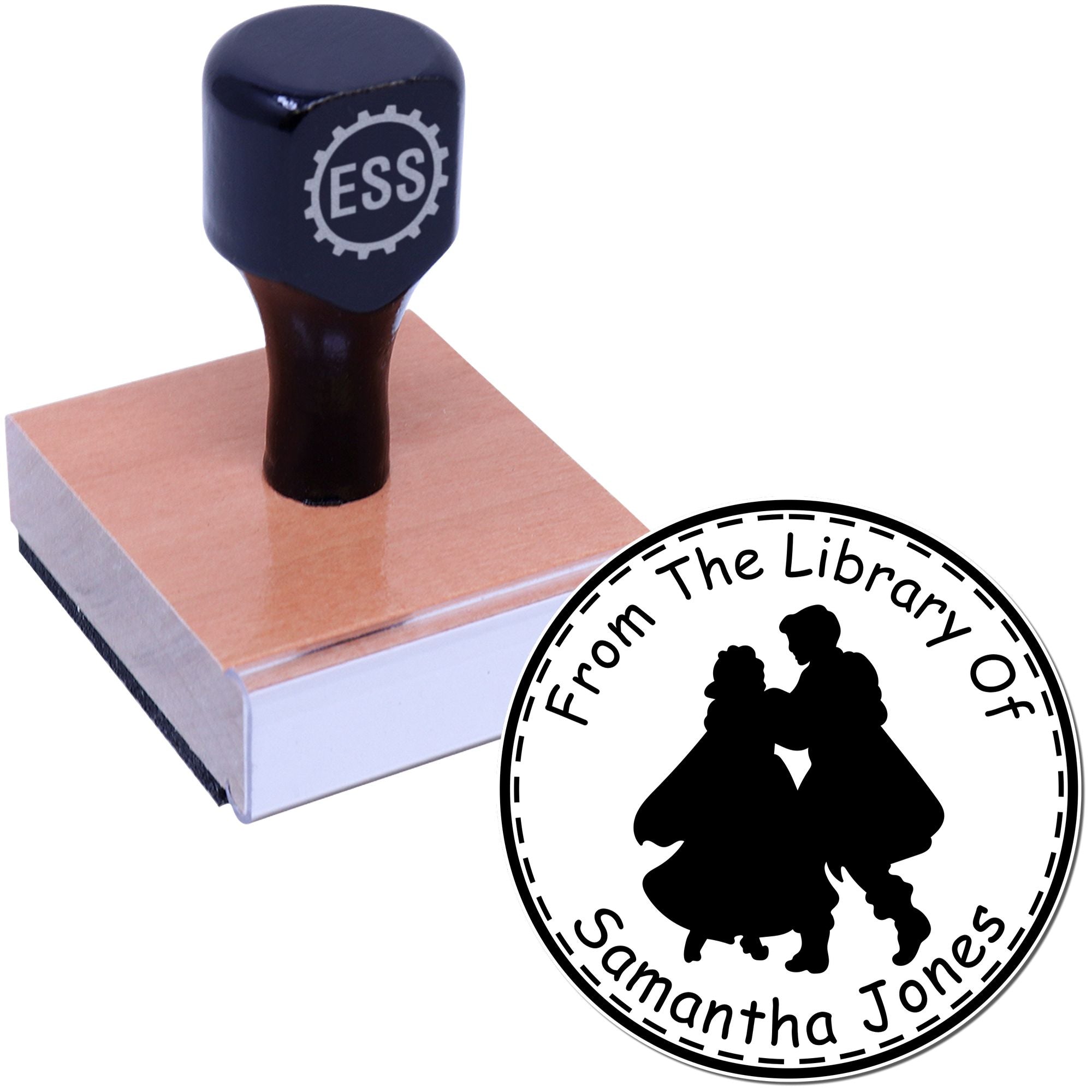 Wood Handle Princess Freya Customized Ex Libris Design Stamp