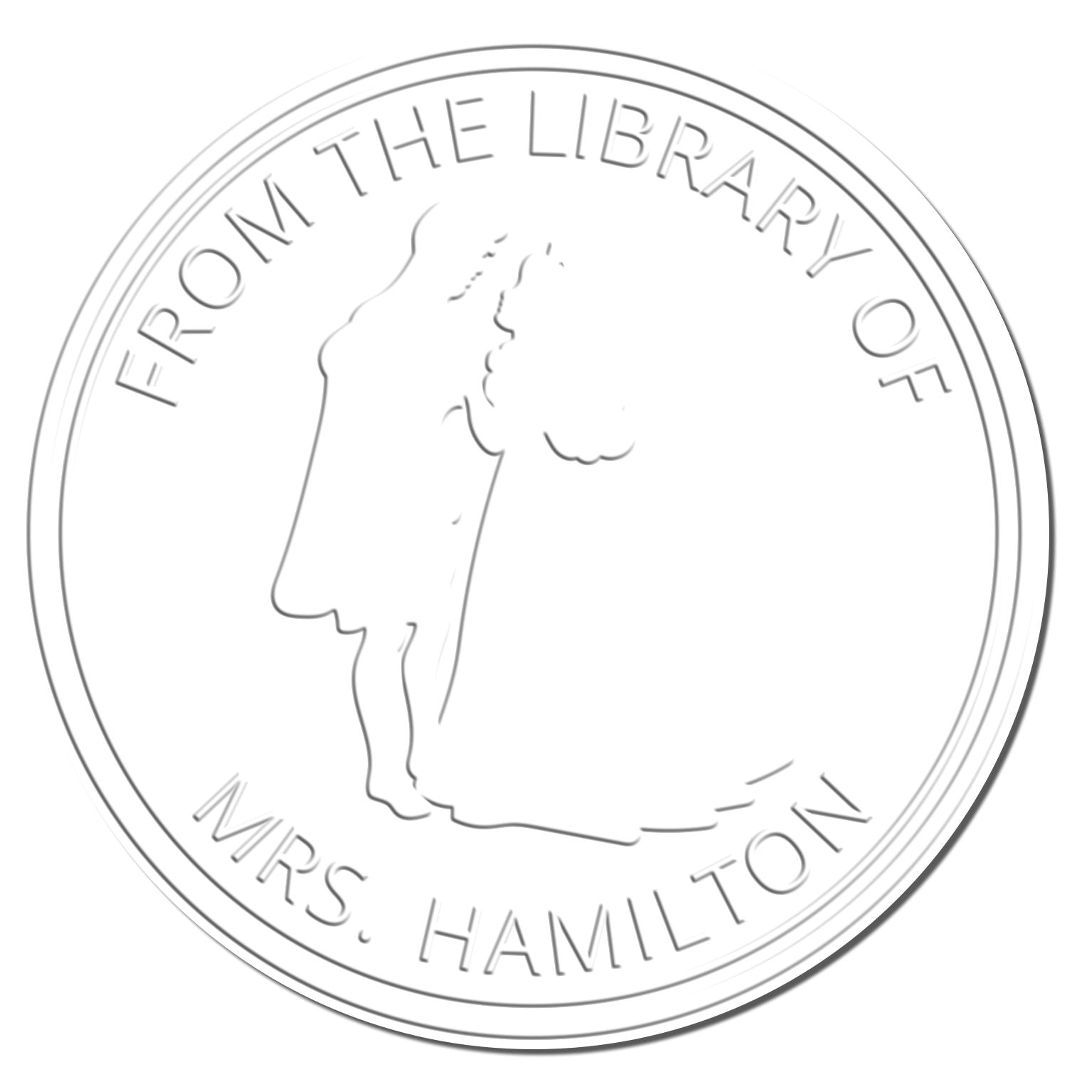 Soft Princess Genevieve Custom-Made Library Ownership Embossing Seal