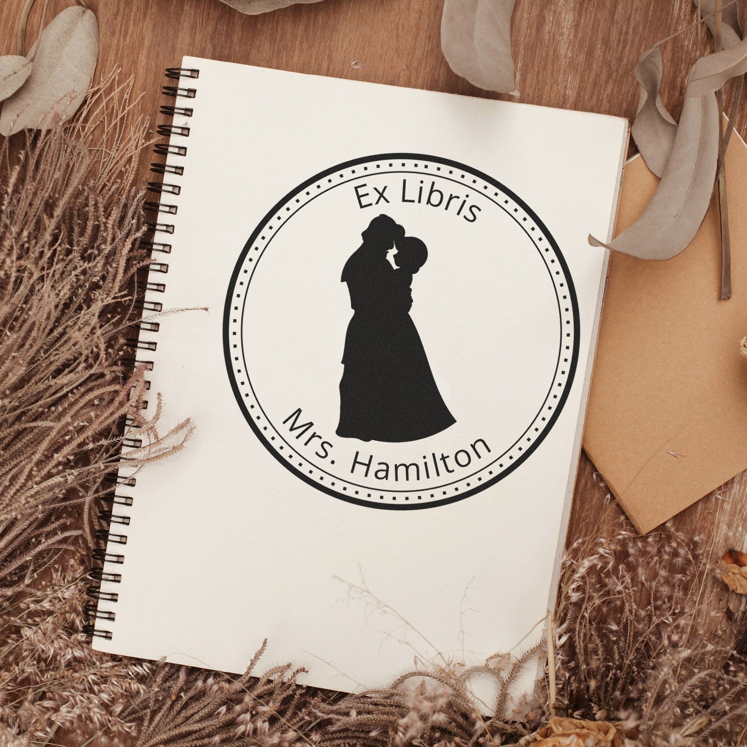 Princess Guinevere Pre-Inked Bookplate Design Stamp