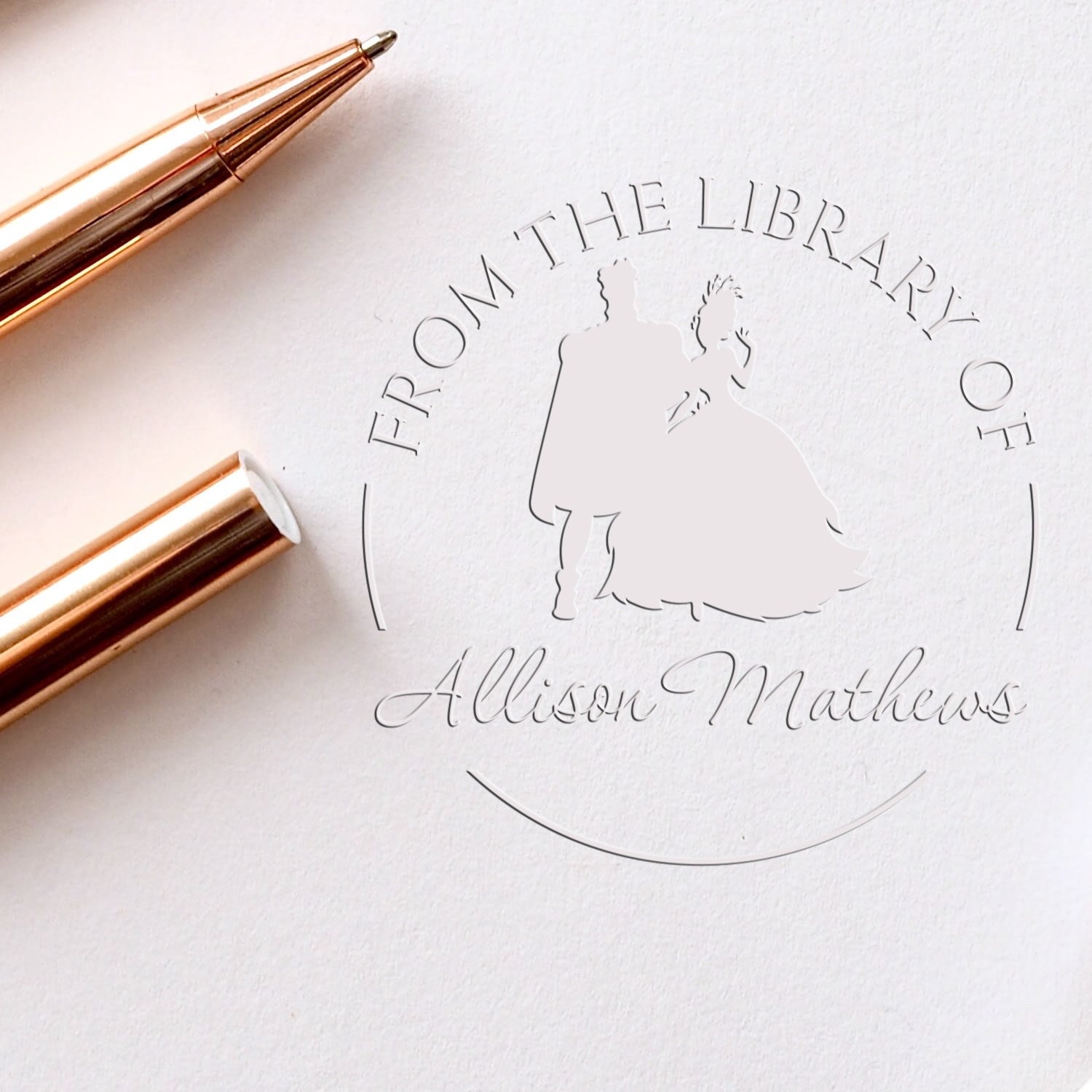 Princess Isadora Handheld Customized From The Library Of Embossing Seal