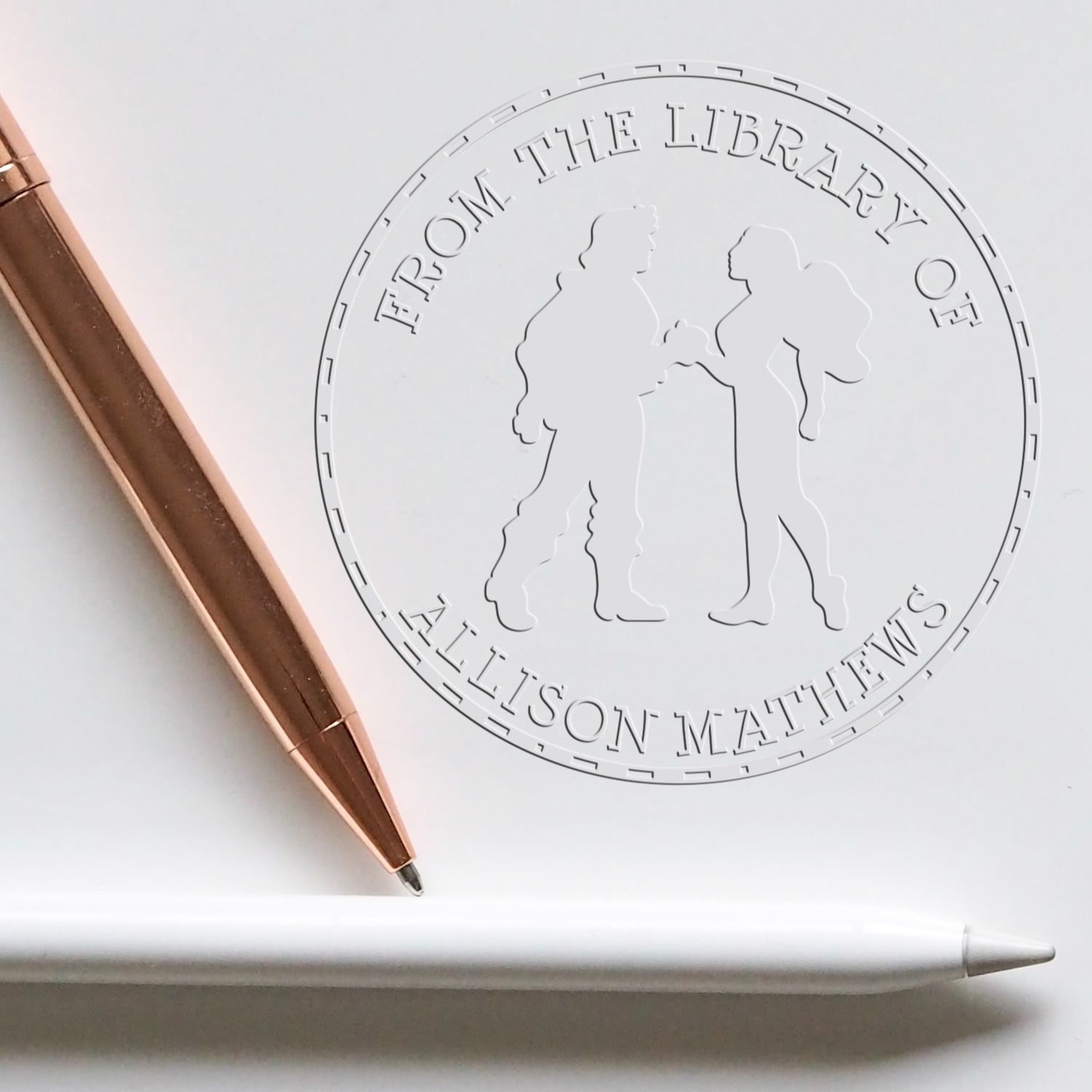 Princess Katarina Hybrid Customized Ex Libris Book Embossing Seal - Engineer Seal Stamps